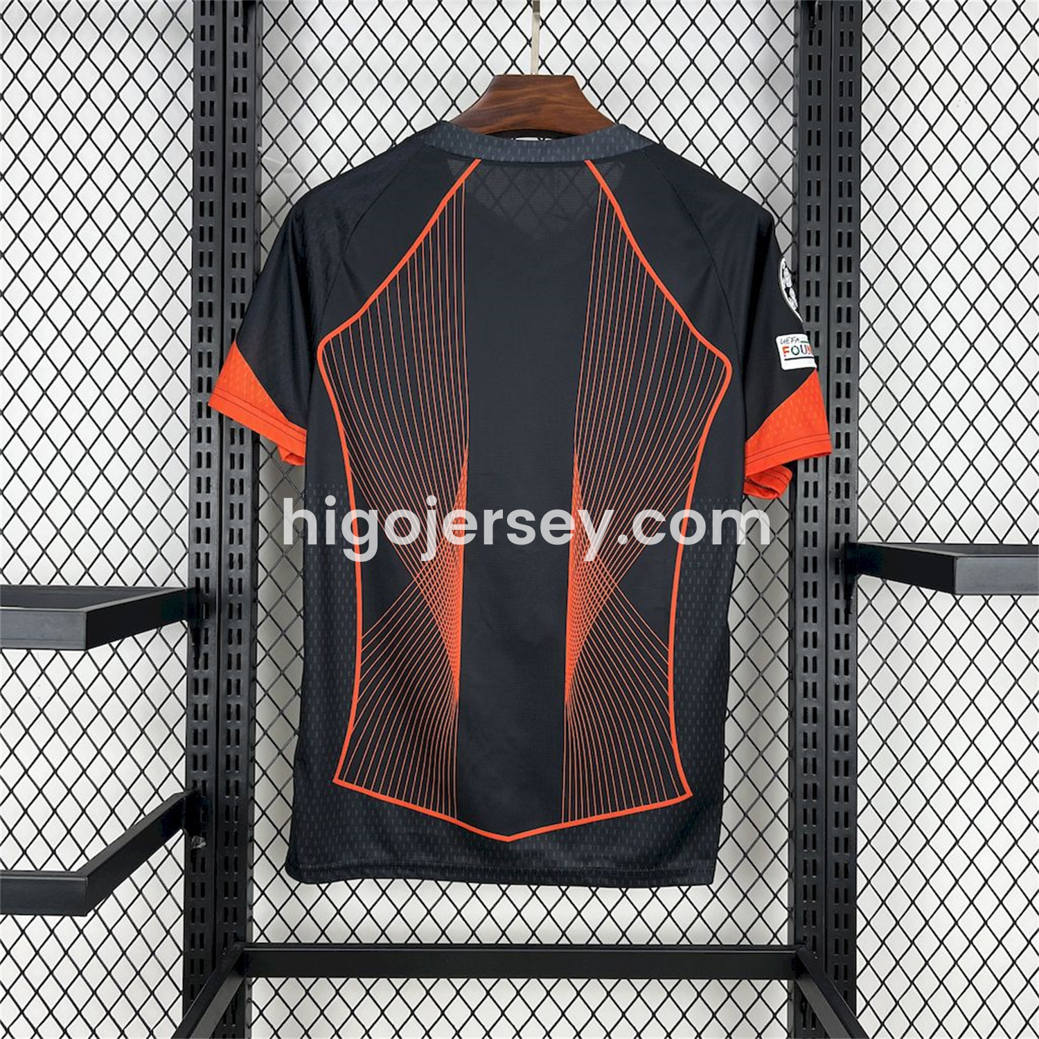 Higojerseys-Barcelona 25-26 T90 Orange Lines Black Special Jersey - Fans Version