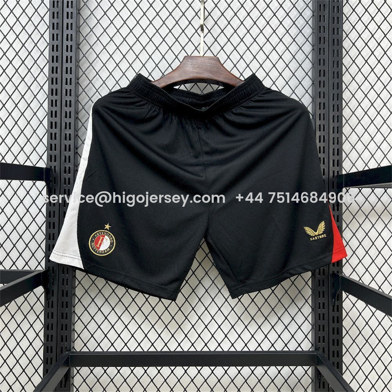 Higojerseys-Feyenoord 25-26 Home Black Shorts - Fans Version