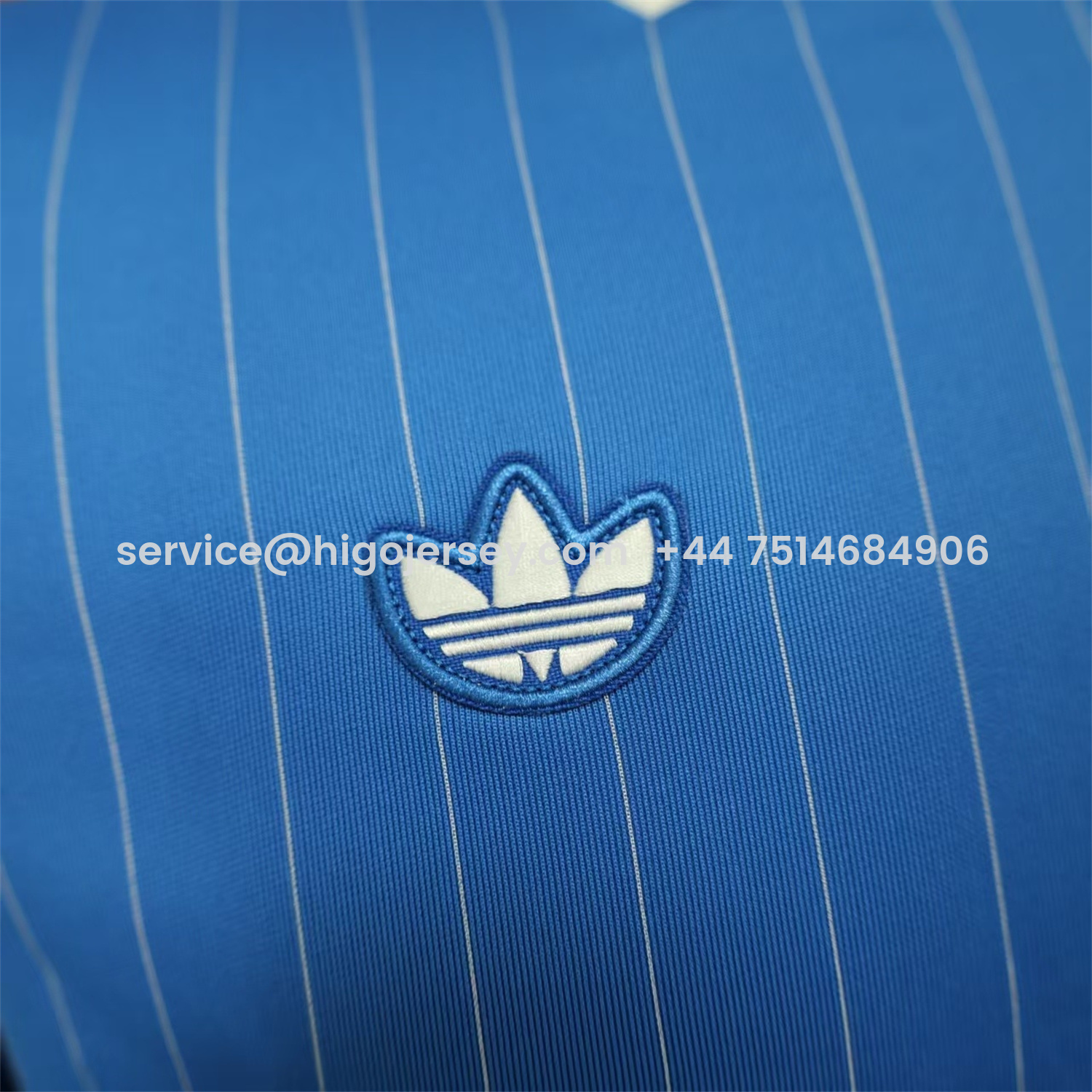 Higojerseys-Real Madrid 25-26 Trefoil White Lines Blue Travel Jersey - Player Version