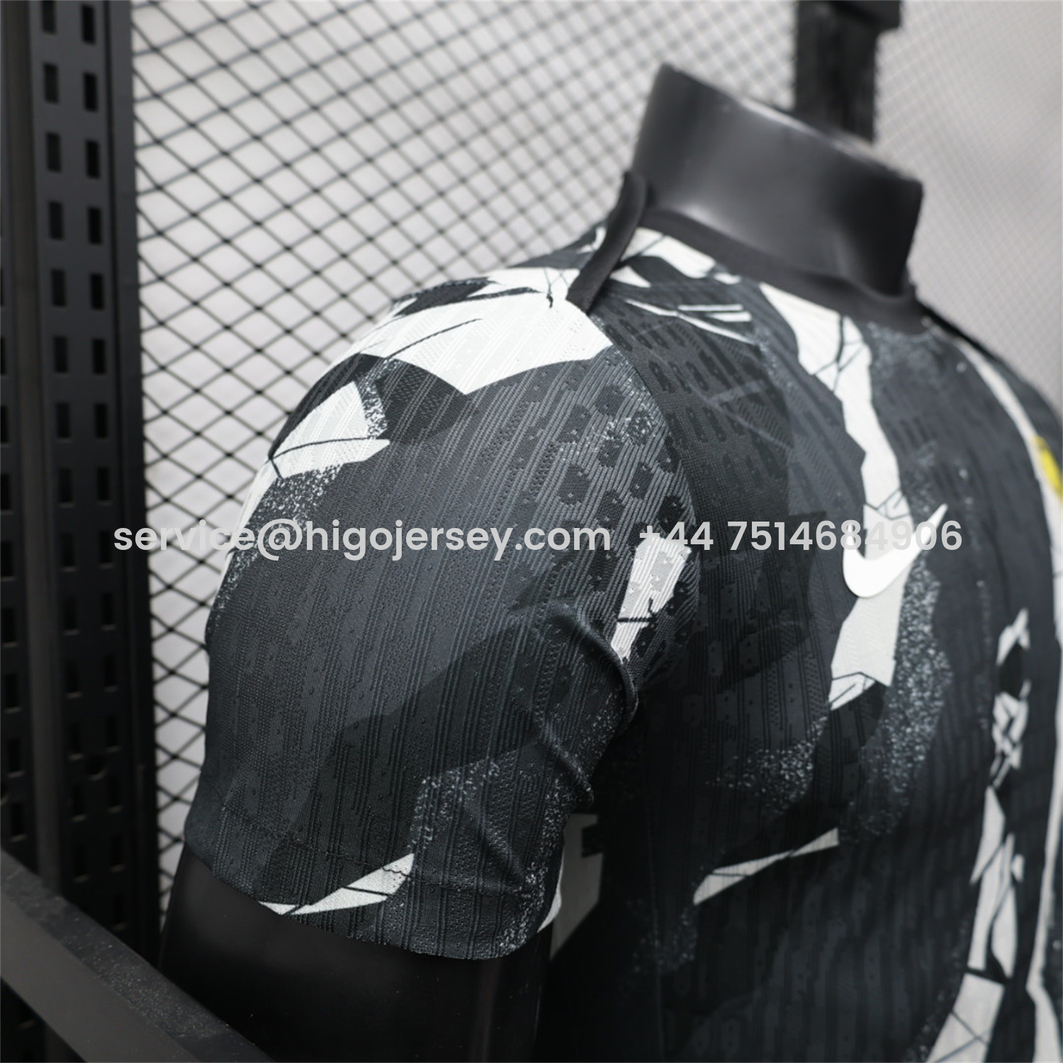 Higojerseys-Al Ittihad Jeddah United 25-26 Black Pre-Match Jersey - Player Version