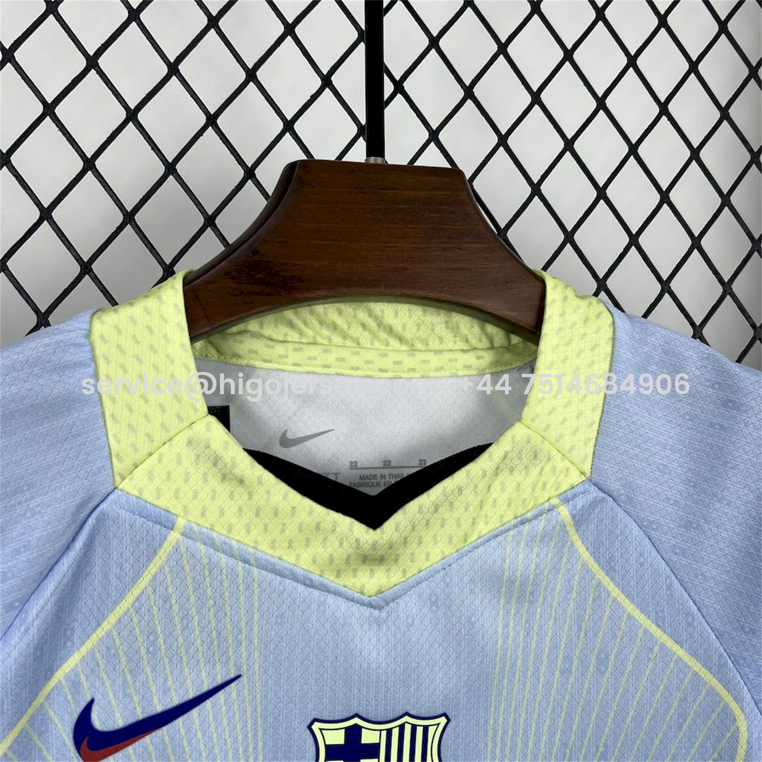 Higojerseys-Barcelona 25-26 T90 White Lines Light Blue Gradient Special Kids Kit