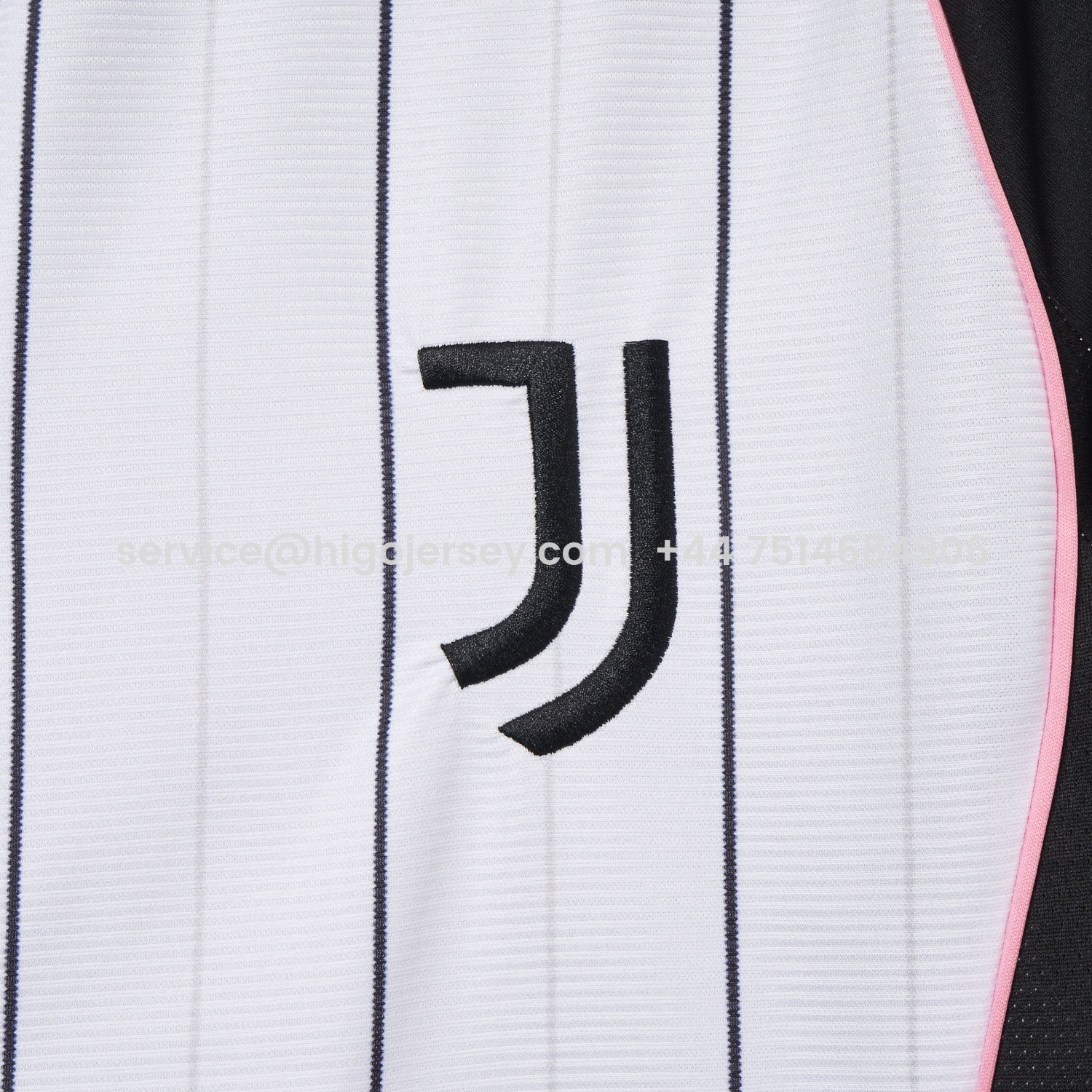 Higojerseys-Juventus 25-26 White Baseball Jersey with Black Stripes