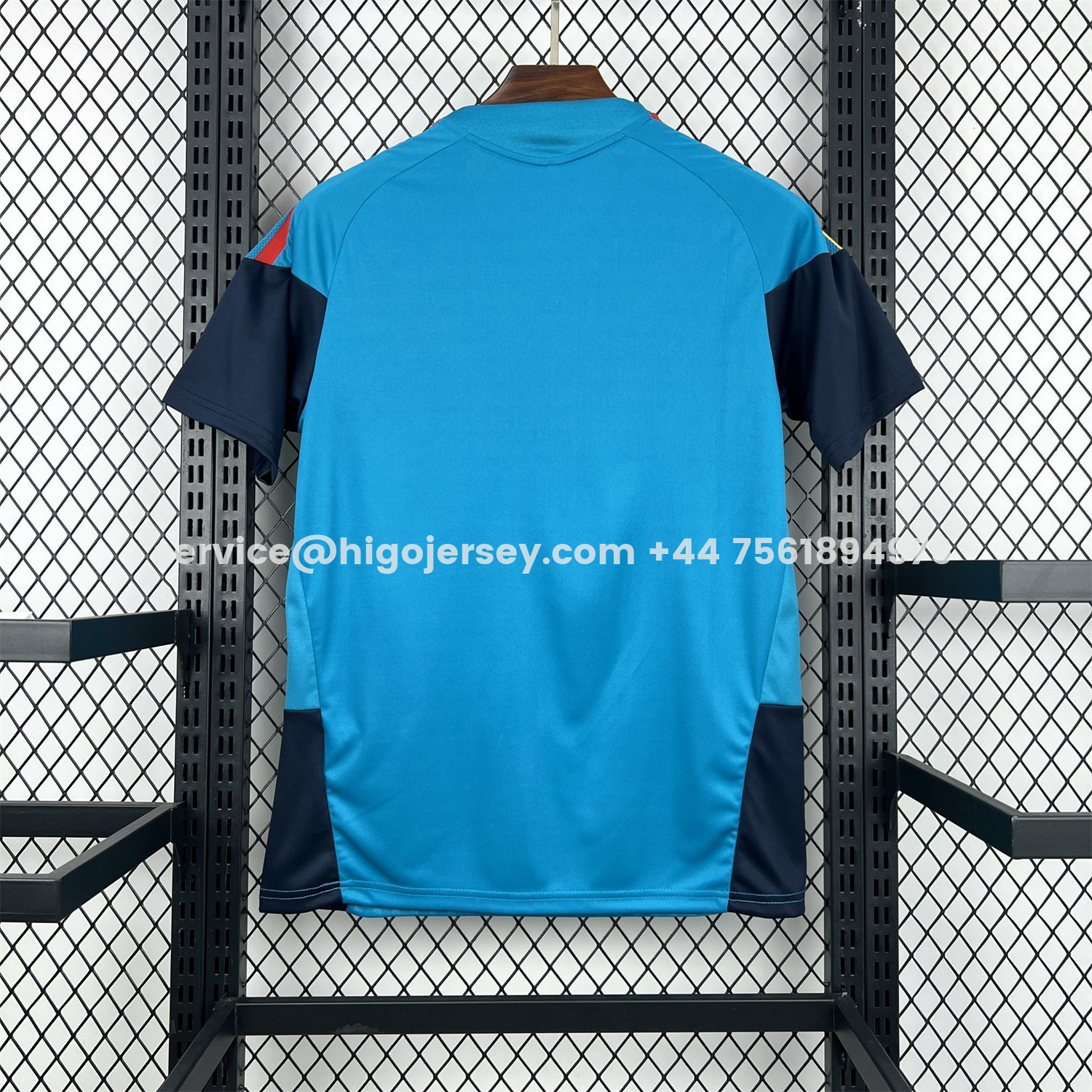 Higojerseys-Spain 2026 Lake Blue Pre-Match Training Jersey - Fans Version