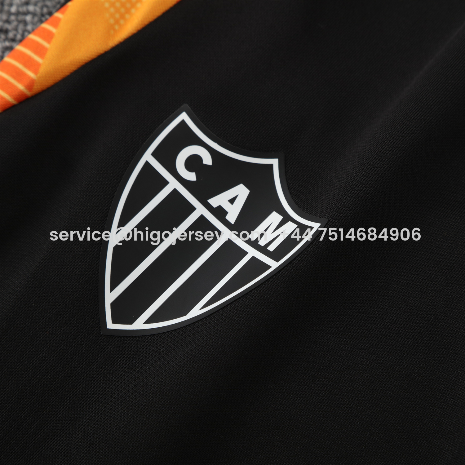Higojerseys-Atletico Mineiro 25-26 Long Sleeve Training Set - Yellow Top & Black Pants