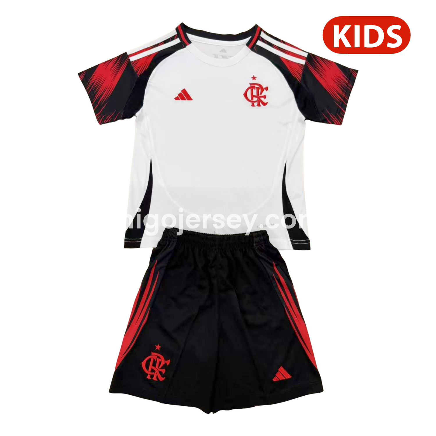 Higojerseys-Flamengo 25-26 Away Kids Kit