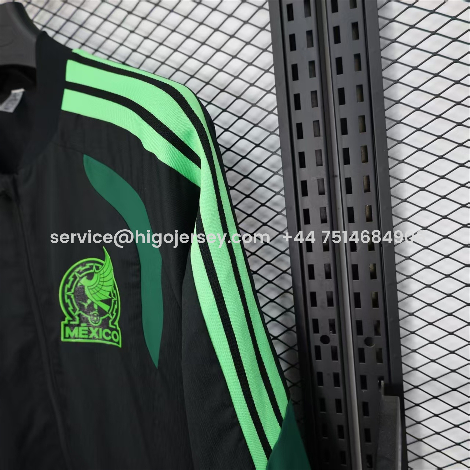 Higojerseys-Mexico 25-26 Green And Black Windbreaker Jacket