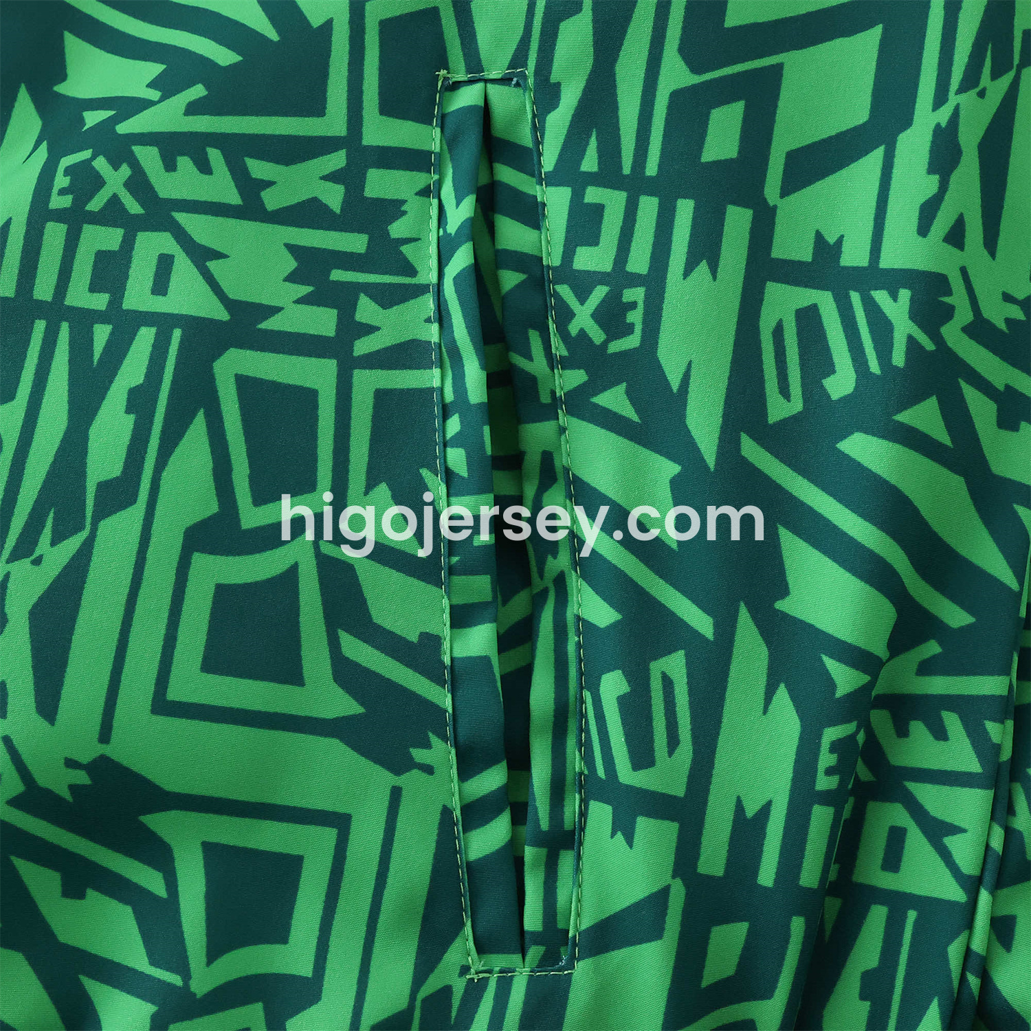 Higojerseys-Retro Mexico 1994 Retro Style Double Sided Reversible Windbreaker - Green & Grey