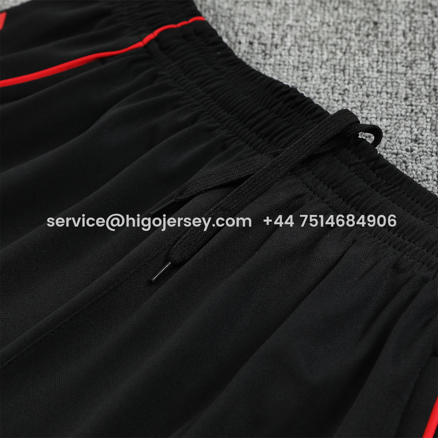 Higojerseys-Manchester United 25-26 Vest Training Set - Pure Red Vest & Black Shorts