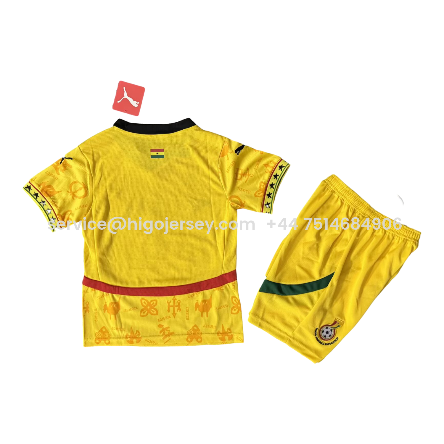 Higojerseys-Ghana 25-26 Away Kids Kit