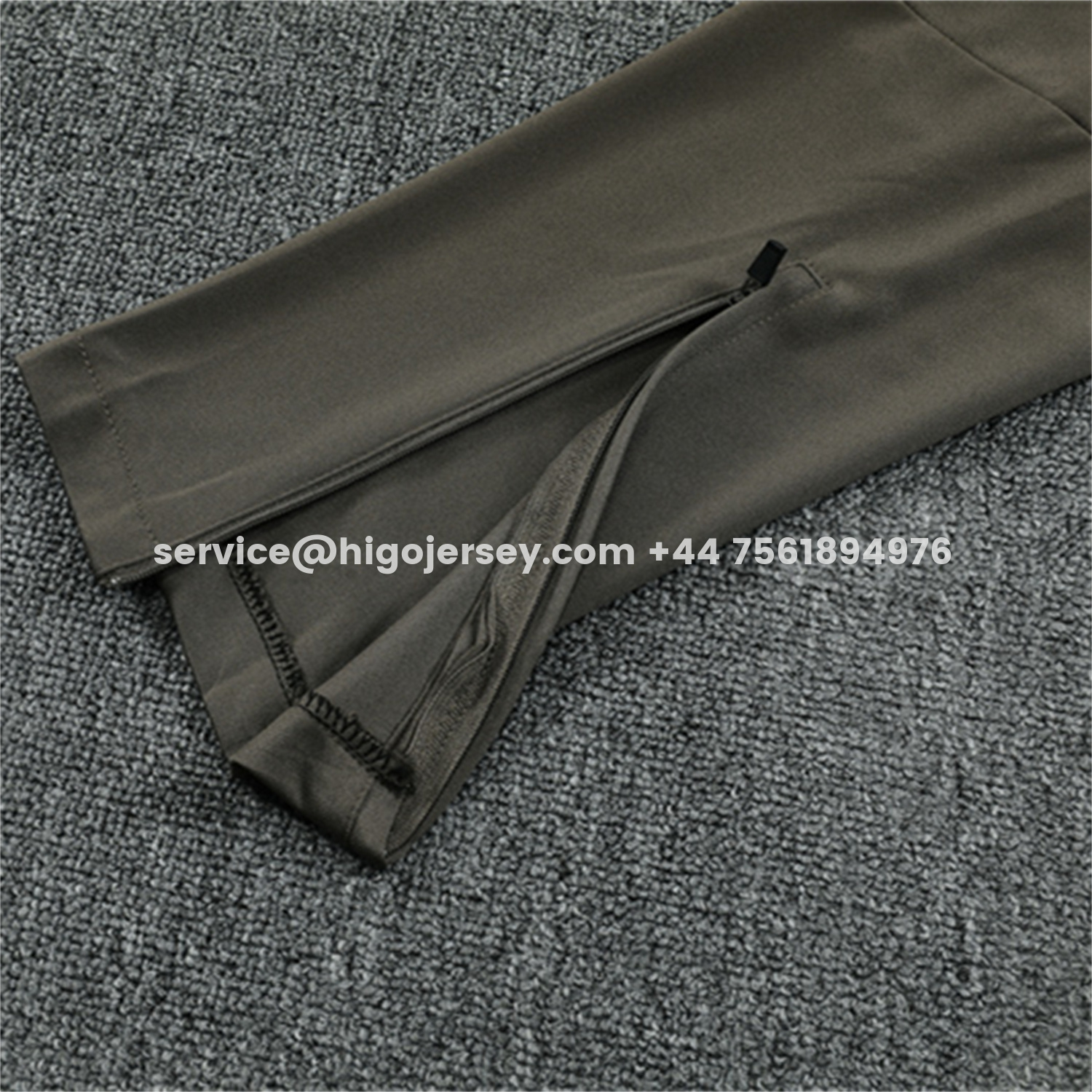 Higojerseys-Real Madrid 25-26 Long Sleeve Training Set - Player Version - Light Green Top and Khaki Pants