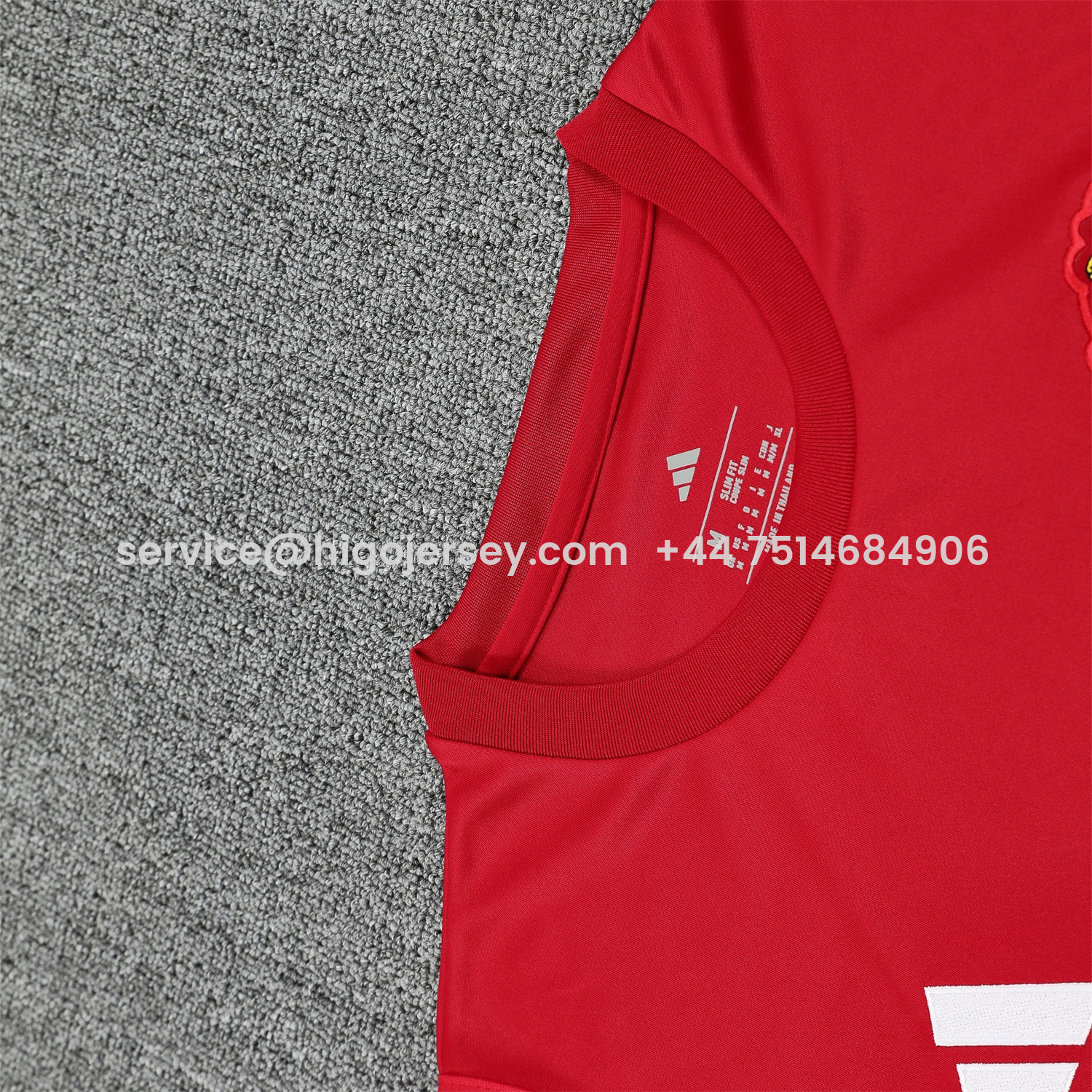 Higojerseys-Manchester United 25-26 Vest Training Set - Pure Red Vest & Black Shorts