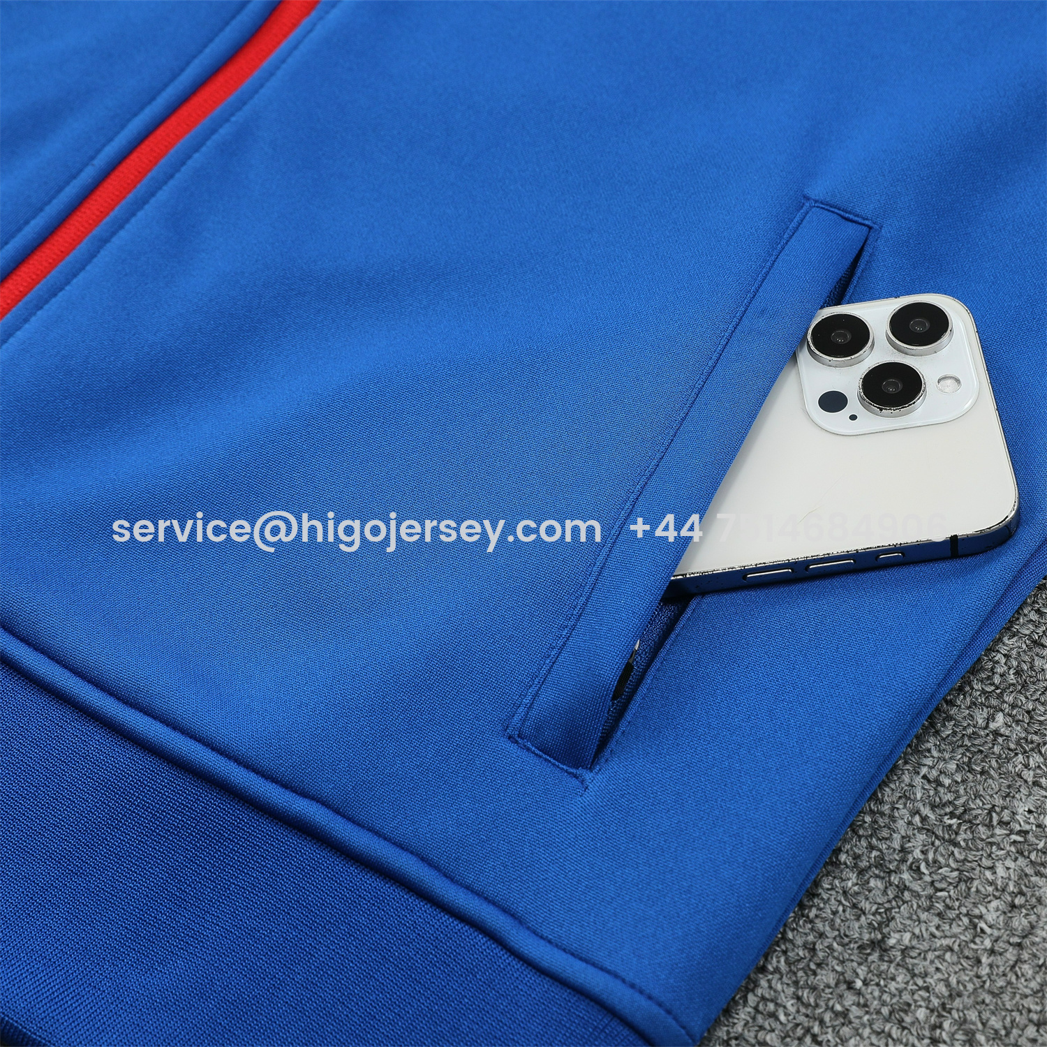 Higojerseys-Paris Saint-Germain PSG 25-26 Jacket Training Tracksuit - Blue Jackets & Blue Pants