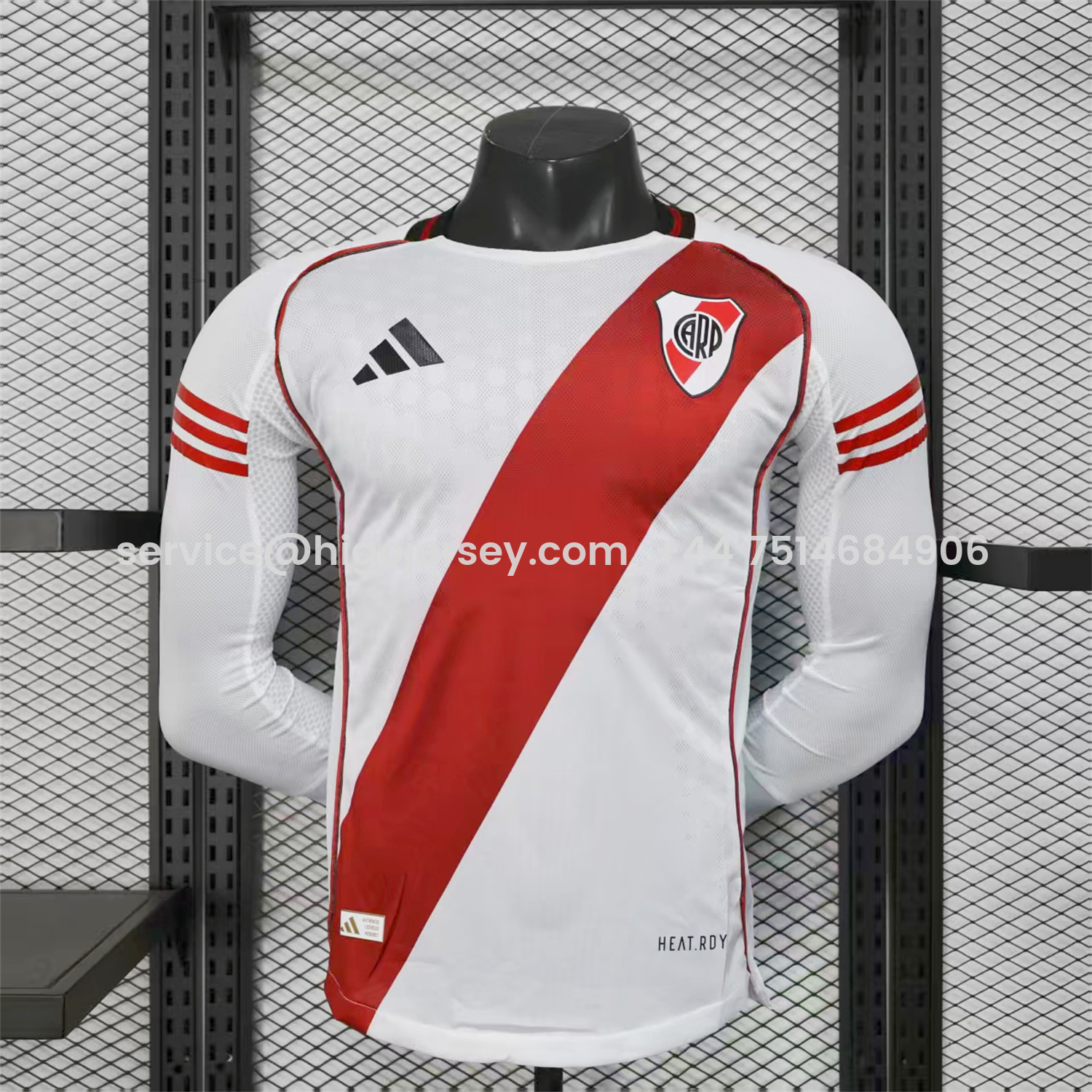 Higojerseys-River Plate 25-26 Home Unsponsored Long Sleeves Jersey - Player Version