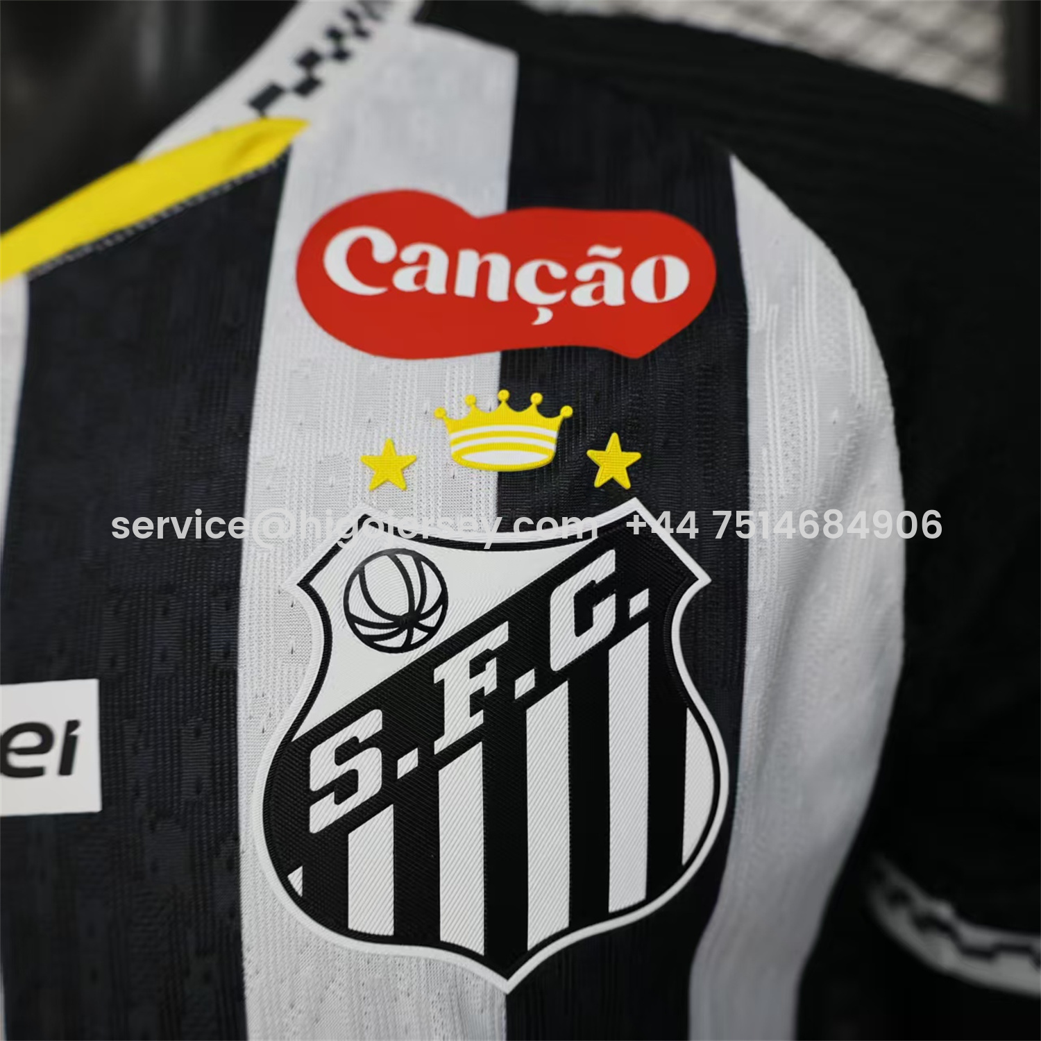 Higojerseys-Santos 25-26 Away Jersey with Sponsors - Player Version