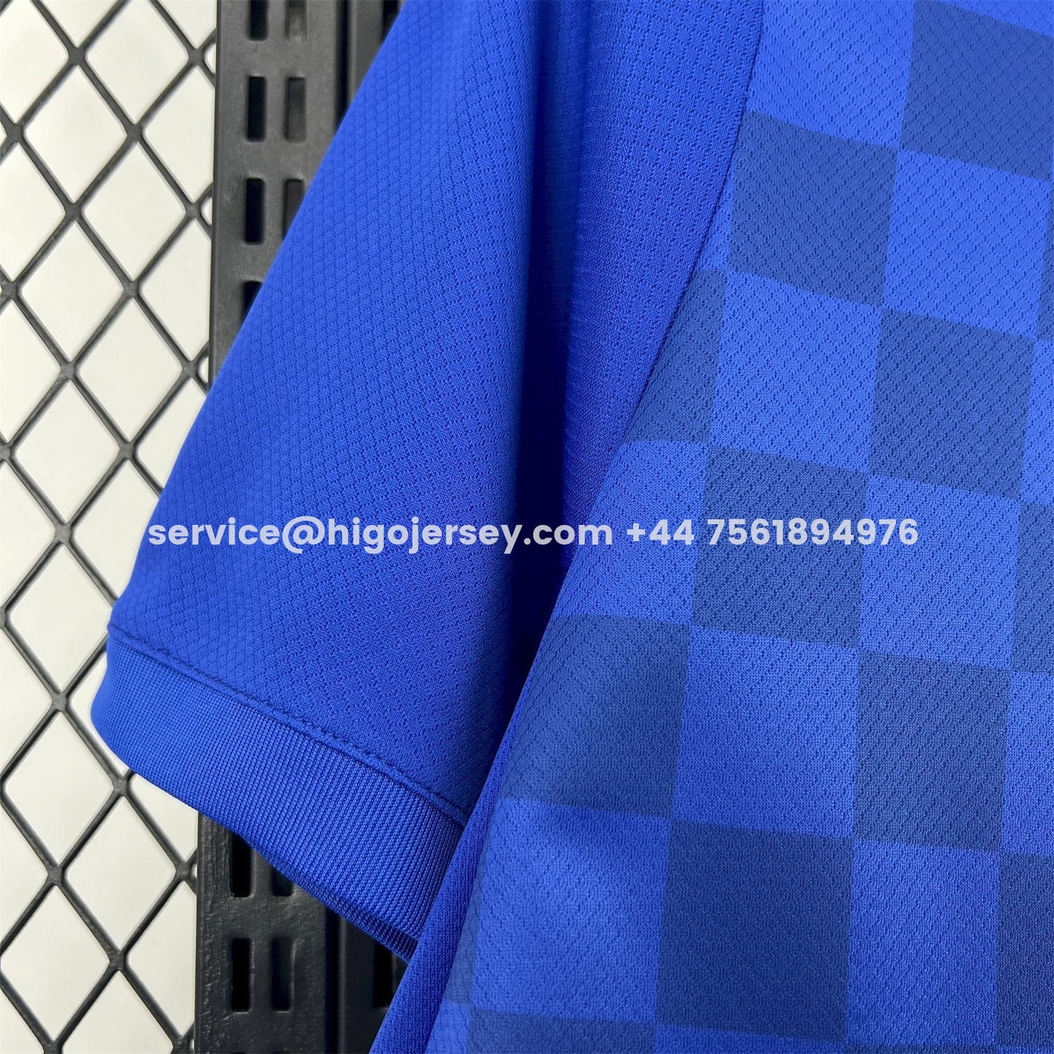 Higojerseys-Croatia 2026 Away Blue Jersey - Fans Version
