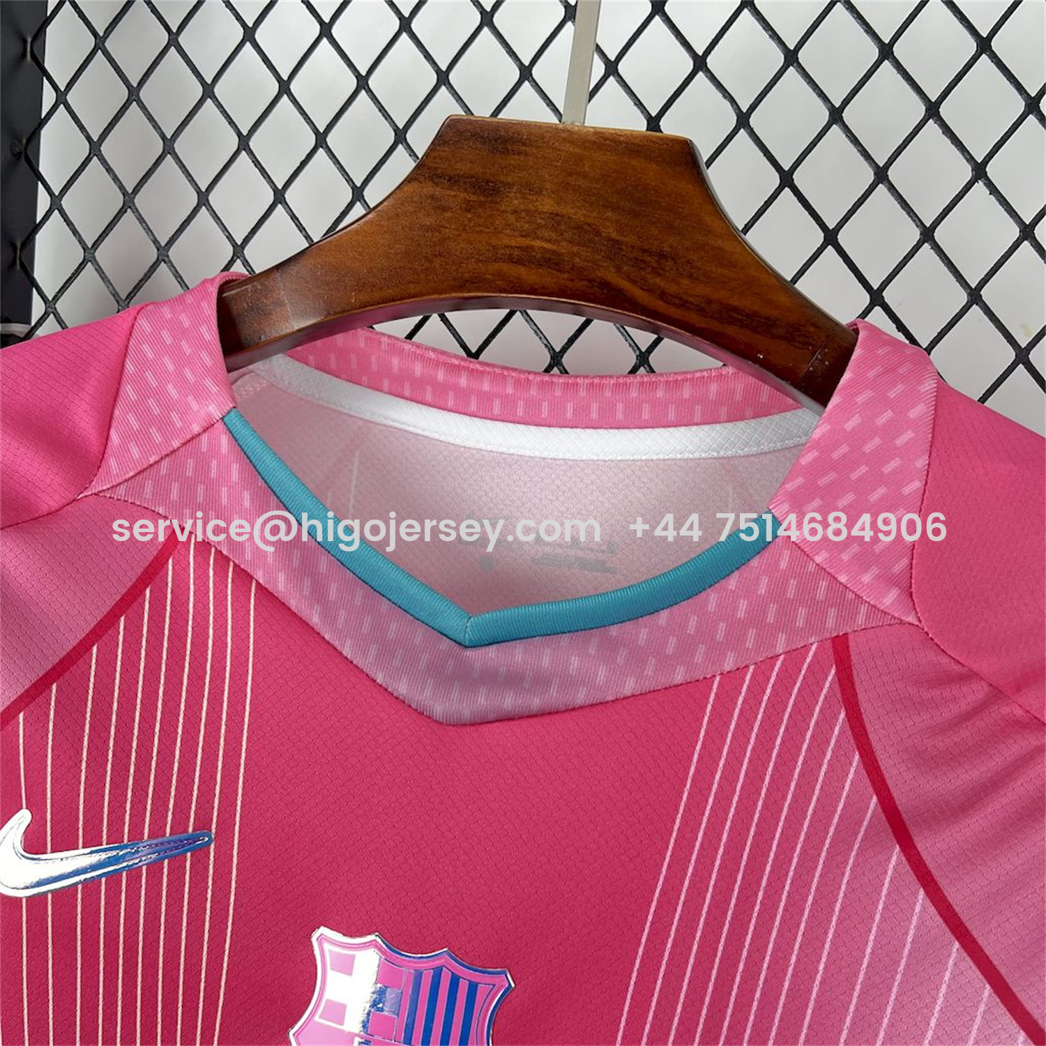 Higojerseys-Barcelona 25-26 T90 White Lines Pink Gradient Special Jersey - Fans Version