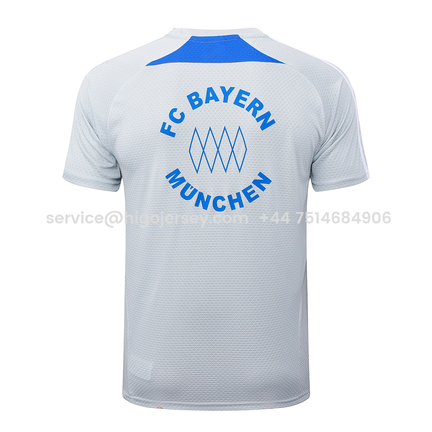 Higojerseys-Bayern Munich 25-26 Short-Sleeve Training Set - Grey Throwback Top & Shorts