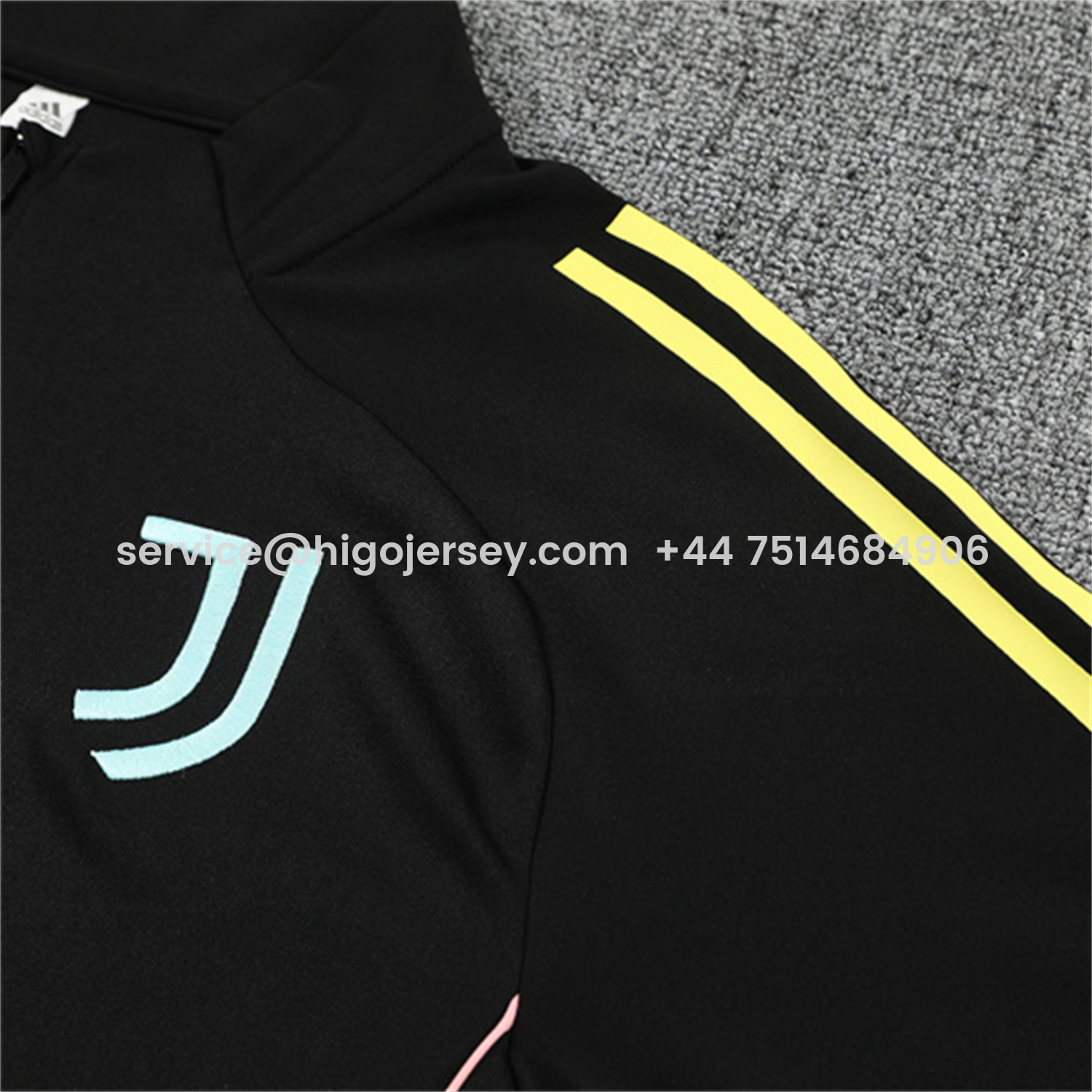 Higojerseys-Juventus 25-26 Kids Long Sleeve Training Set - Black Top and Black Pants