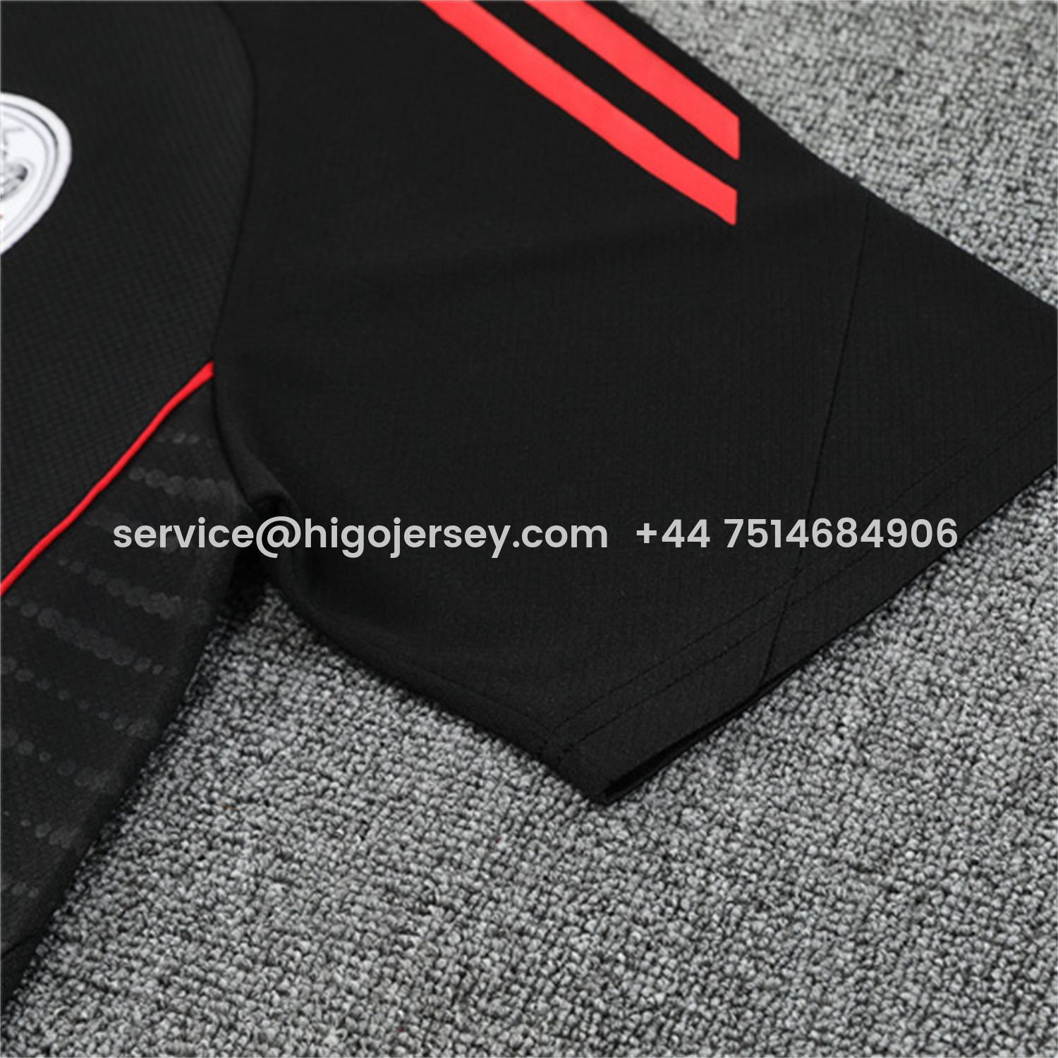 Higojerseys-Ajax 25-26 Short-Sleeve Training Set - Black Top and Black Shorts