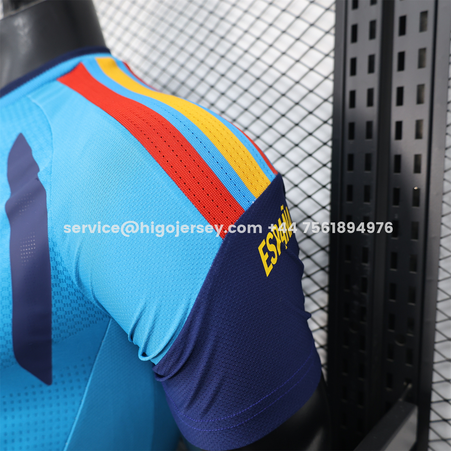 Higojerseys-Spain 2026 Blue Pre-Match Training Jersey - Player Version