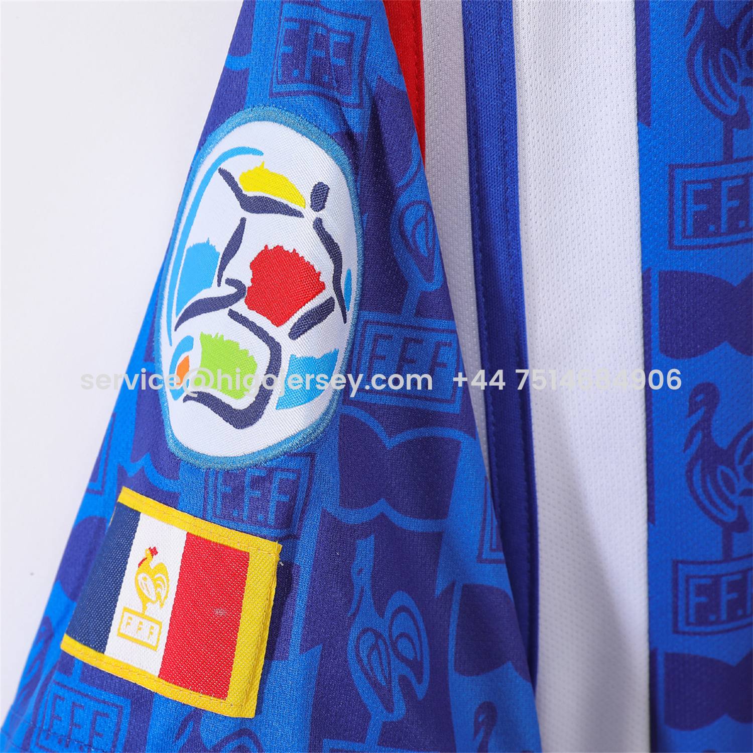 Higojerseys-Retro France 1996 Home Jersey
