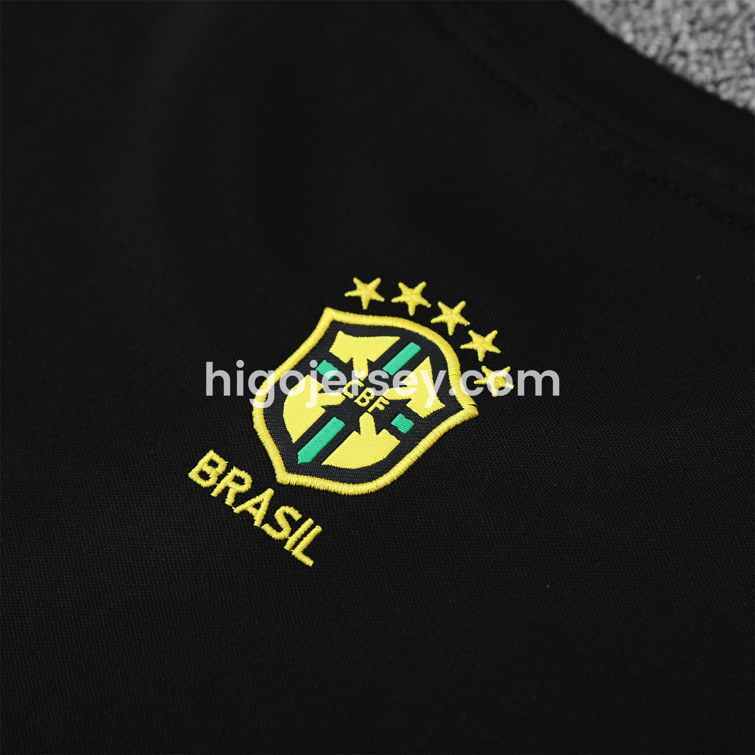Higojerseys-Brazil 25-26 Green Jesus Statue Short-Sleeve Training Set - Green Top & Black Shorts