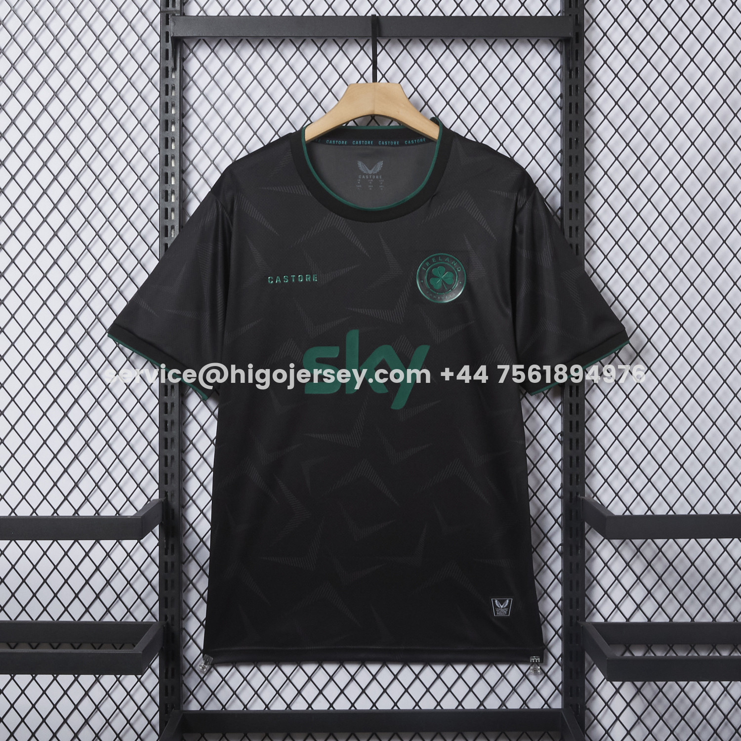 Higojerseys-Ireland 2026 Stealth Black Special Jersey - Fans Version
