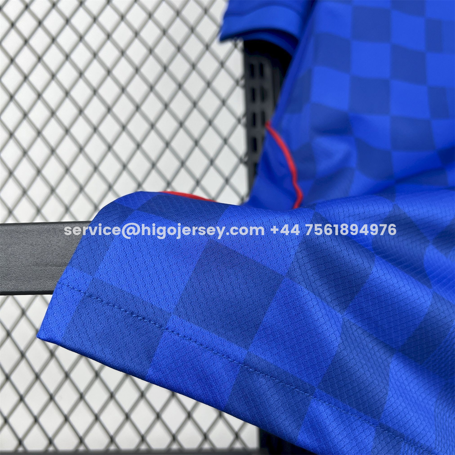 Higojerseys-Croatia 2026 Away Blue Jersey - Fans Version