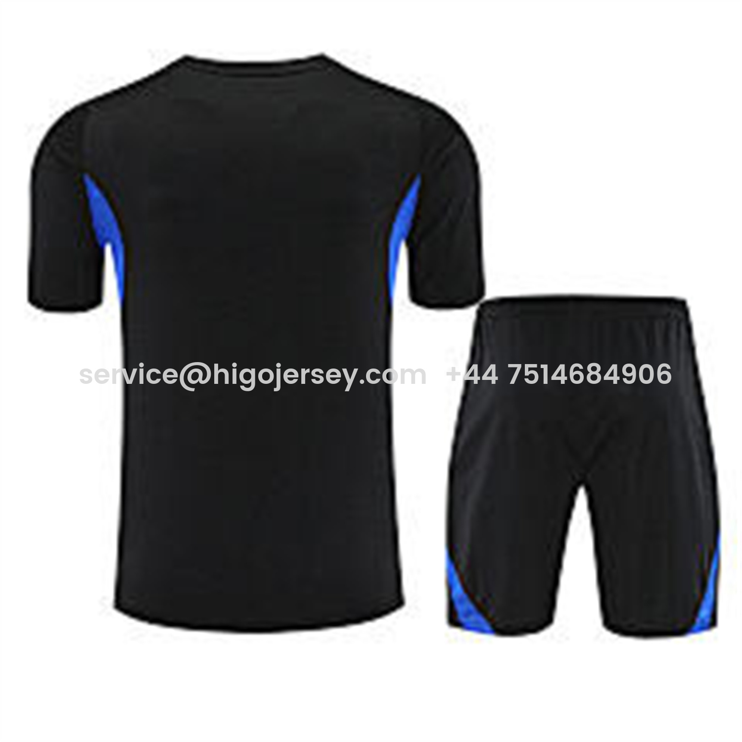 Higojerseys-Manchester United 25-26 Short-Sleeve Training Set - Yellow Lines Black Top & Black Shorts