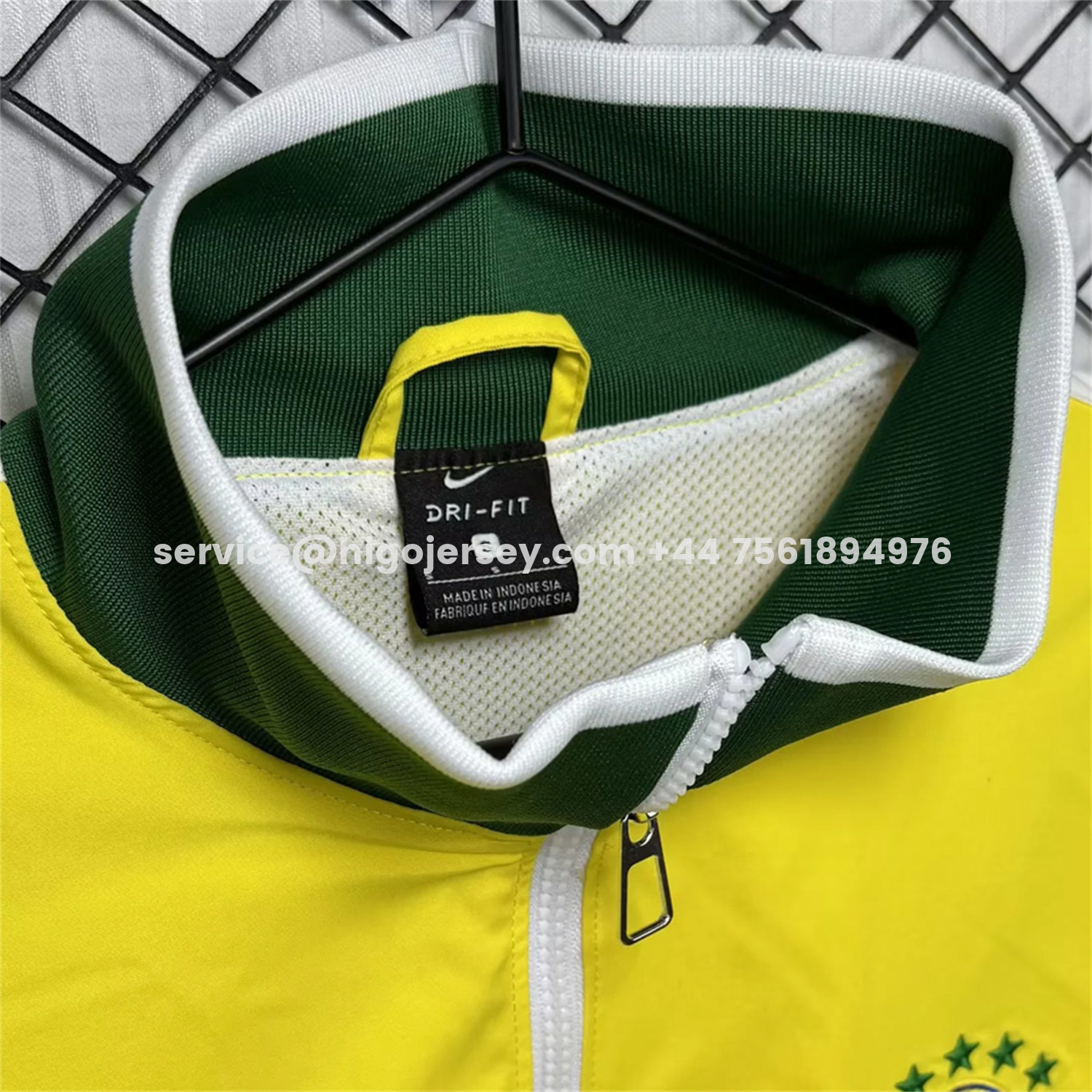 Higojerseys-Retro Brazil 2010 Home Yellow Windbreaker