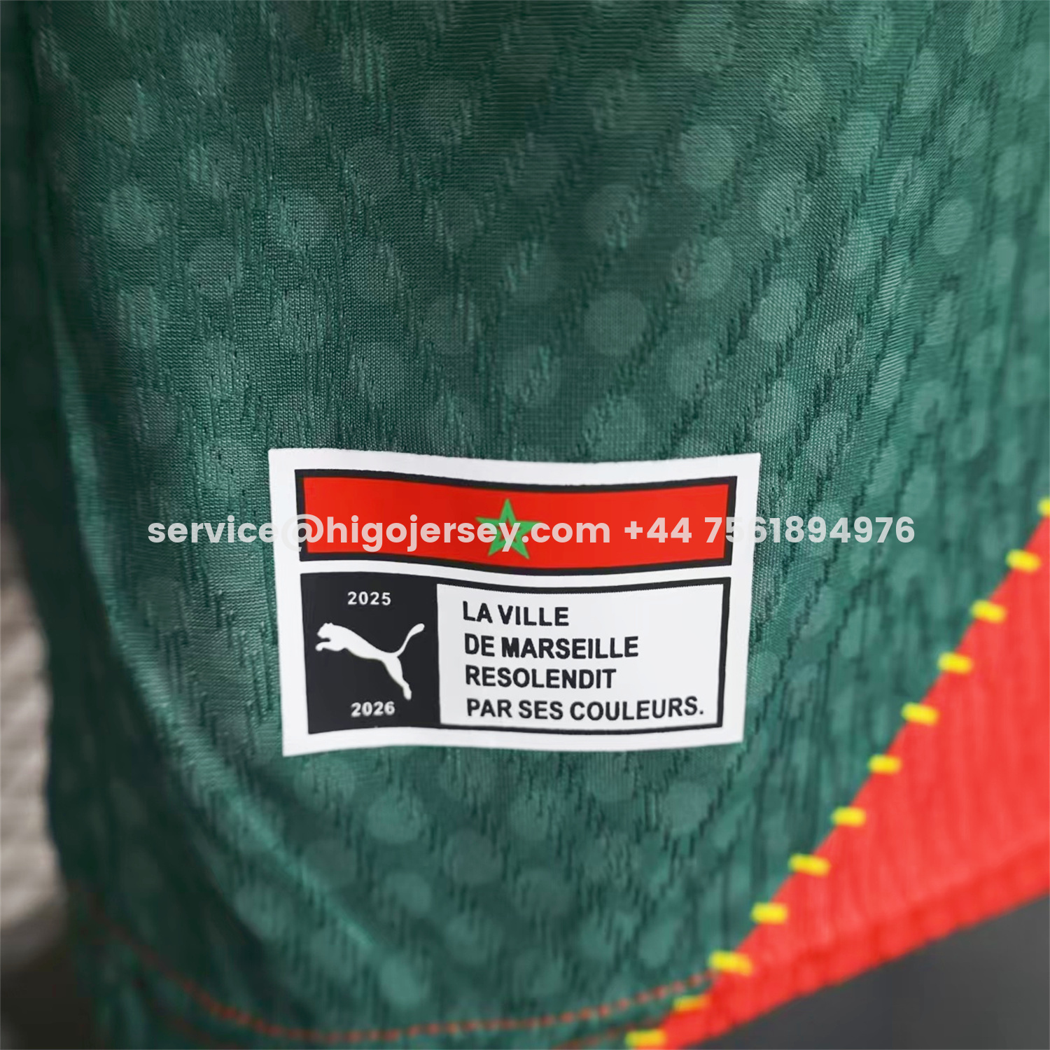 Higojerseys-Marseille 25-26 Dark Green And Red Jersey -Player Version