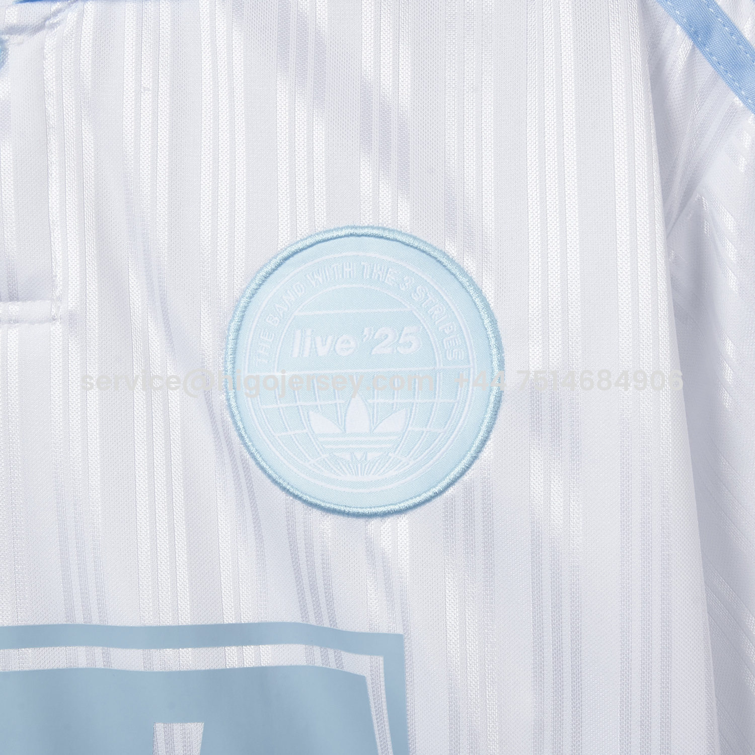 Higojerseys-Bohemian 25-26 Oasis Originals Tour White And Sky Blue Jersey With Number 25 - Fans Version