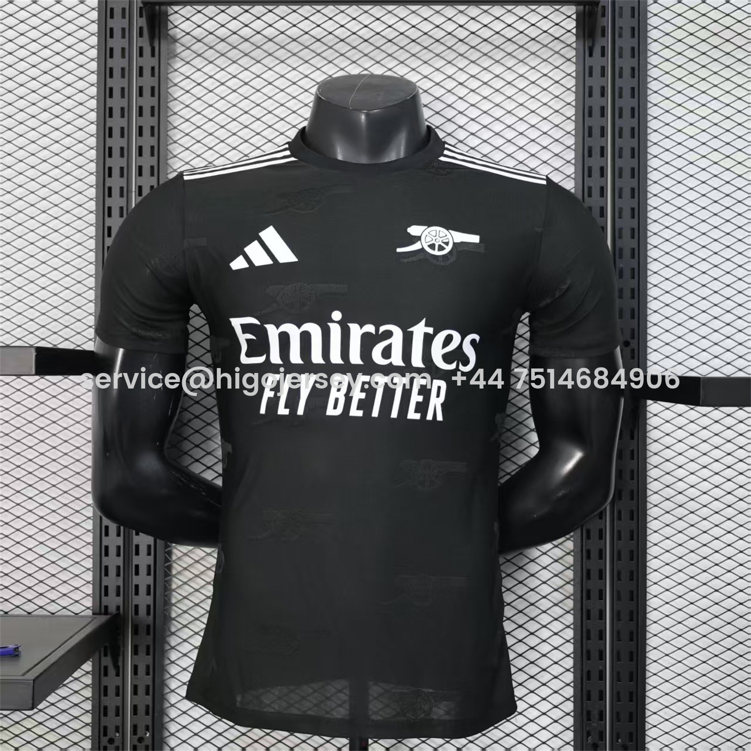 Higojerseys-Arsenal 25-26 Pure Black Special Jersey - Player Version