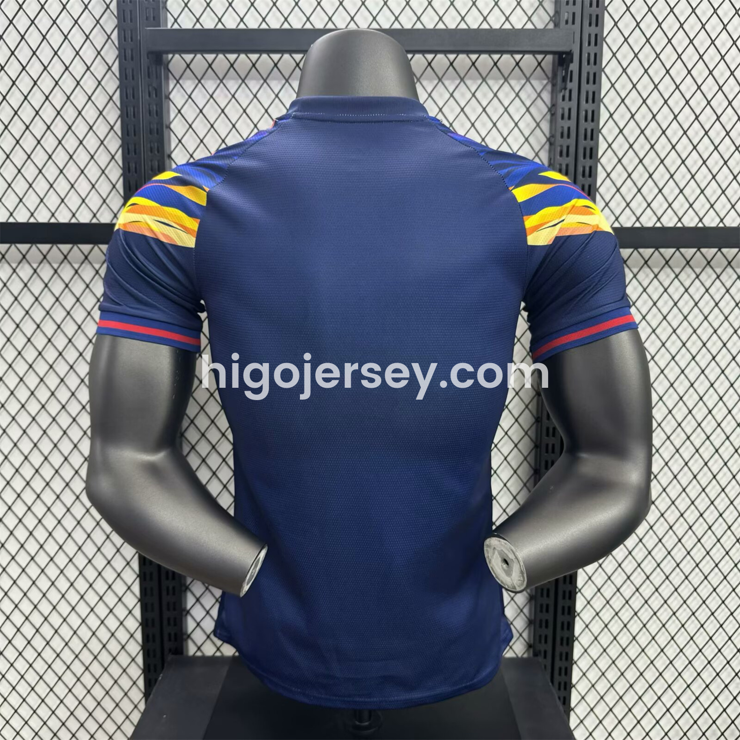 Higojerseys-Club América 25-26 V-Shaped Camouflage Pattern Deep Blue Jersey - Player Version