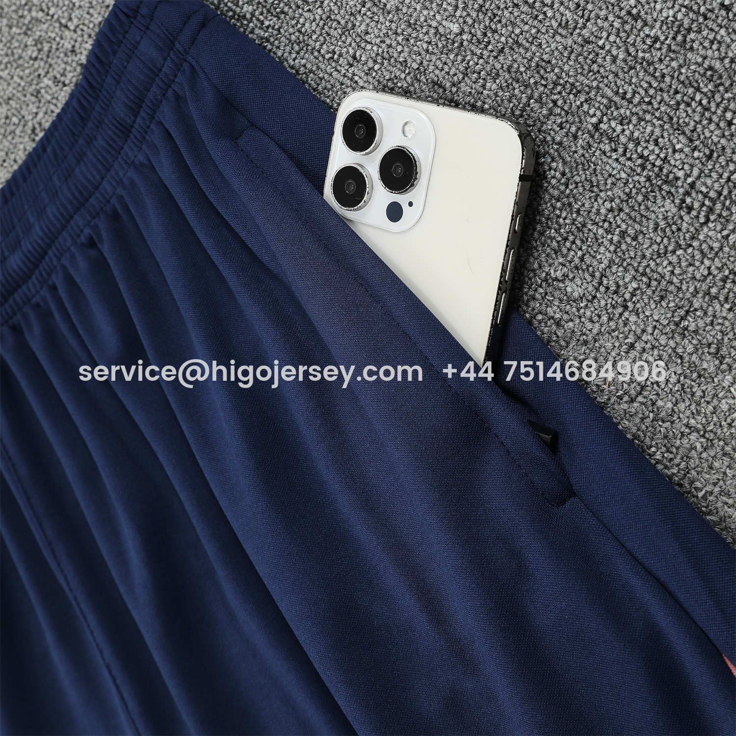 Higojerseys-Barcelona 25-26 Short-Sleeve Training Set - Cream Top & Deep Blue Shorts