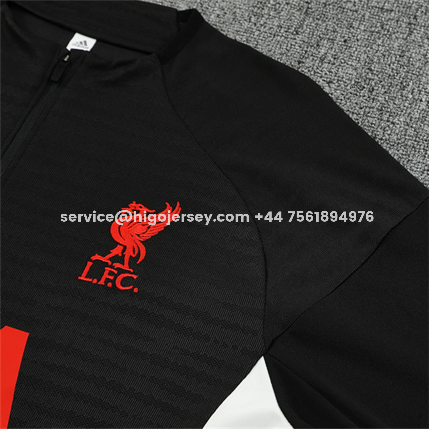 Higojerseys-Liver.pool 25-26 Long Sleeve Training Set - Player Version - Black Top & Black Pants