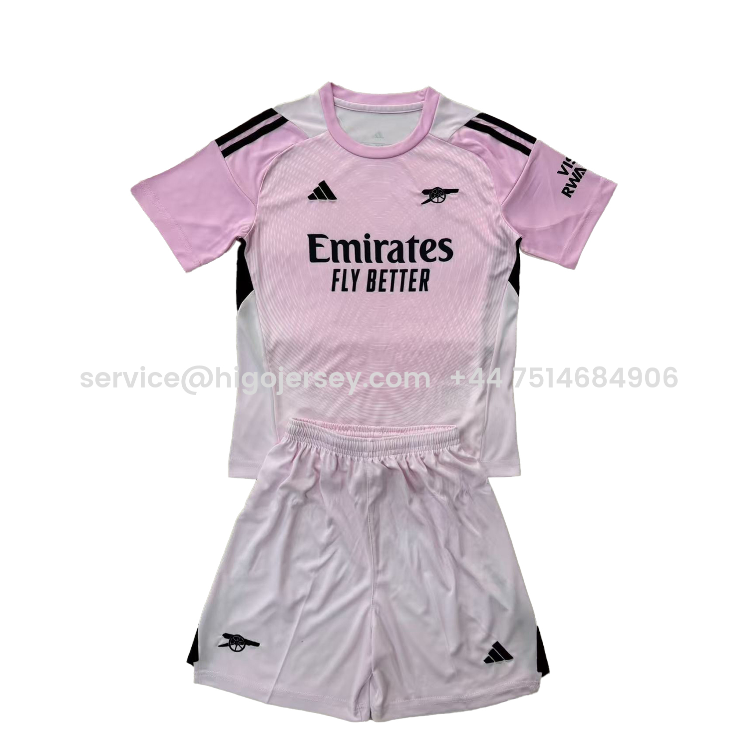 Higojerseys-Arsenal 25-26 Light Pink Home Men's Adult Jersey Set - Fans Version
