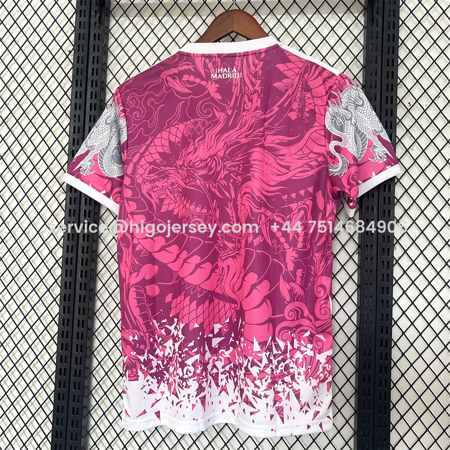 Higojerseys-Real Madrid 25-26 White Dragon Pink Special Jersey - Fans Version