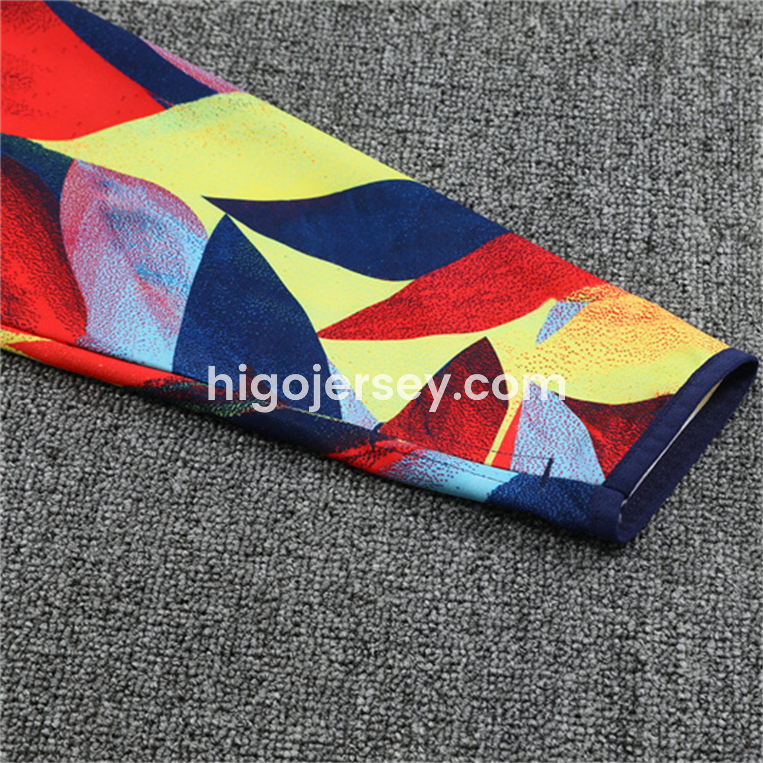 Higojerseys-Arsenal 25-26 Kid Long Sleeves Training Set - Colorful Camouflage Top & Royal Blue Pants