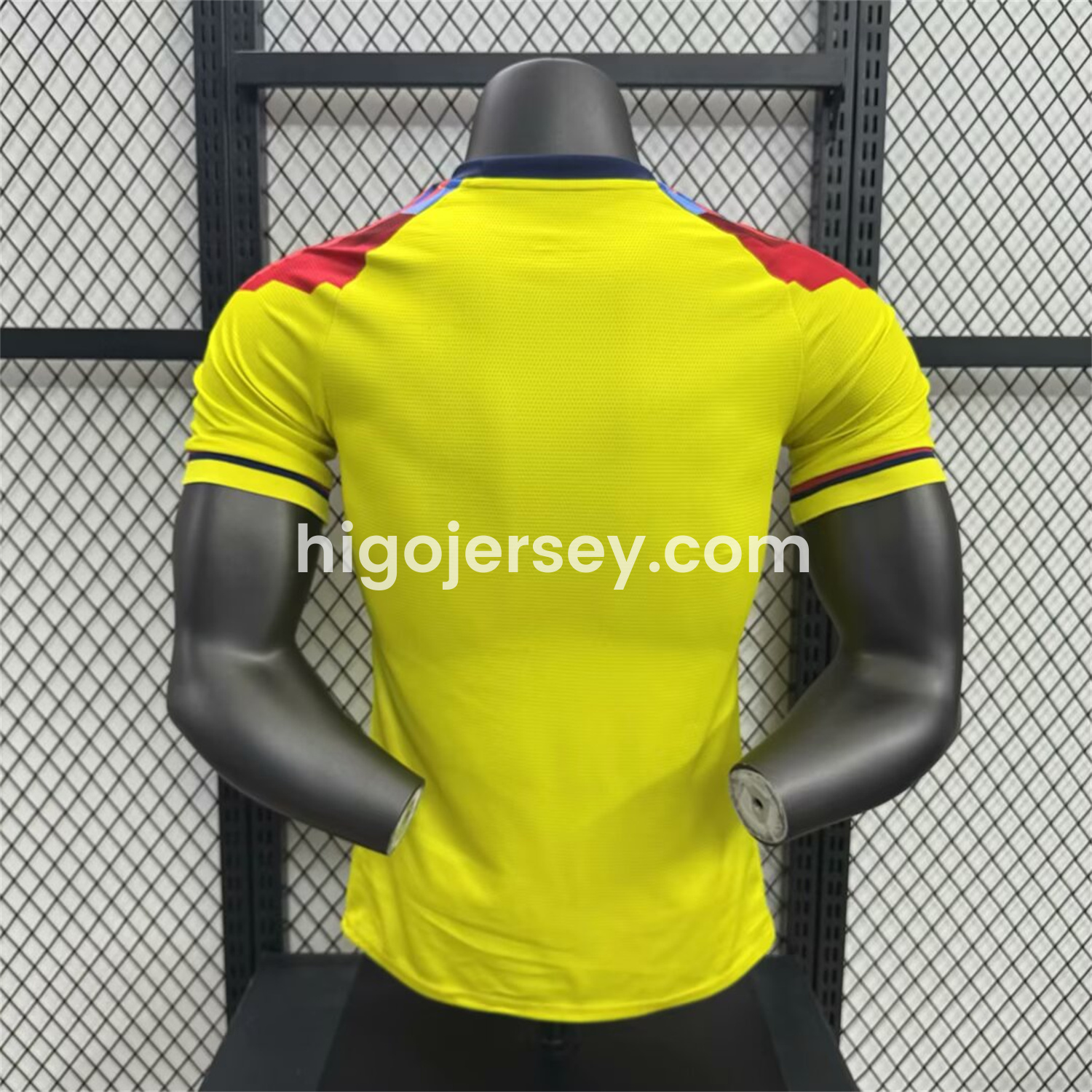 Higojerseys-Club América 25-26 Blue and Red V-Shaped Camouflage Yellow Jersey - Player Version