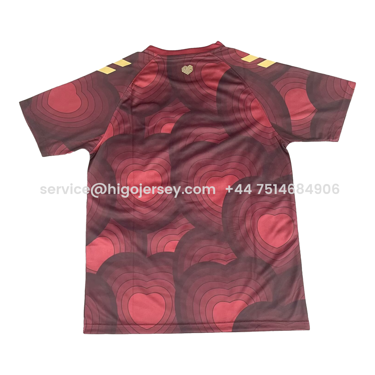 Higojerseys-Hearts Heart of Midlothian 25-26 Red Pre-Match Training Jersey - Fans Version