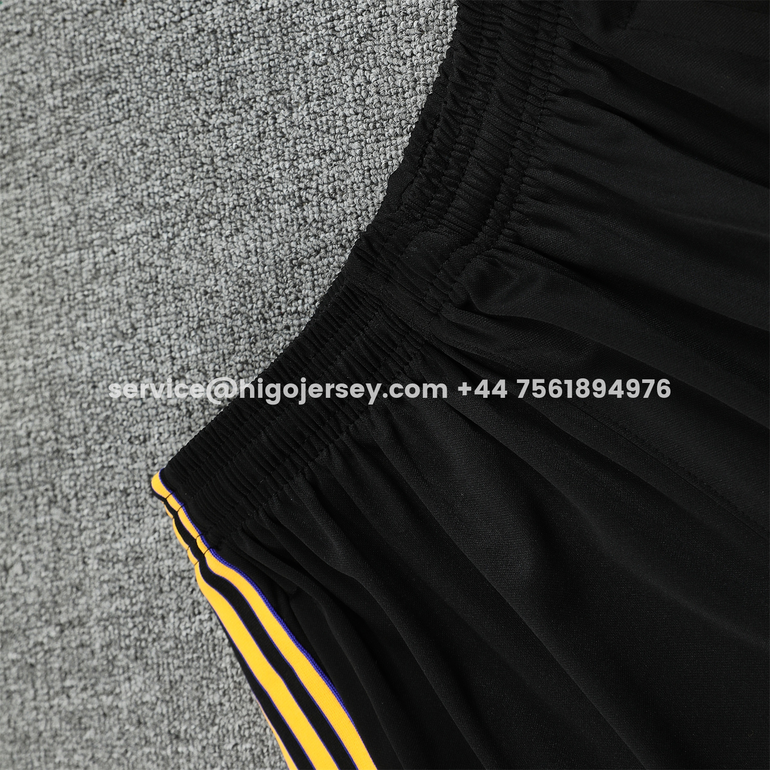 Higojerseys-Manchester United 25-26 Trefoil Travel Short-Sleeve Training Set - Black Top & Black Shorts