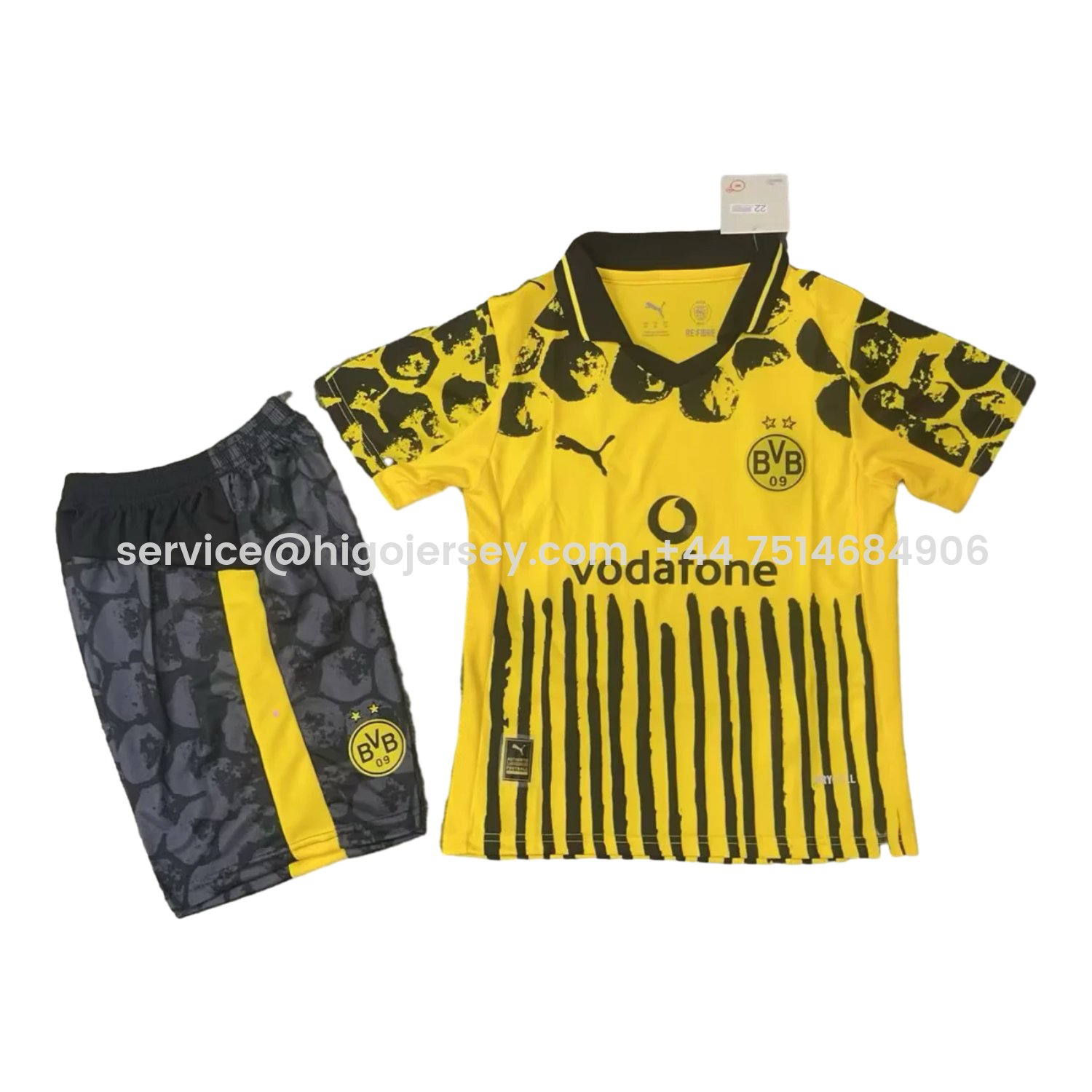 Higojerseys-Dortmund 2025 Club World Cup Home Kids Kit