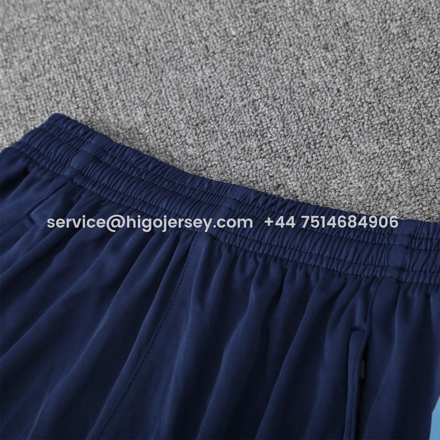 Higojerseys-Real Madrid 25-26 Short-Sleeve Training Set - Blue Water Pattern Top & Deep Blue Shorts