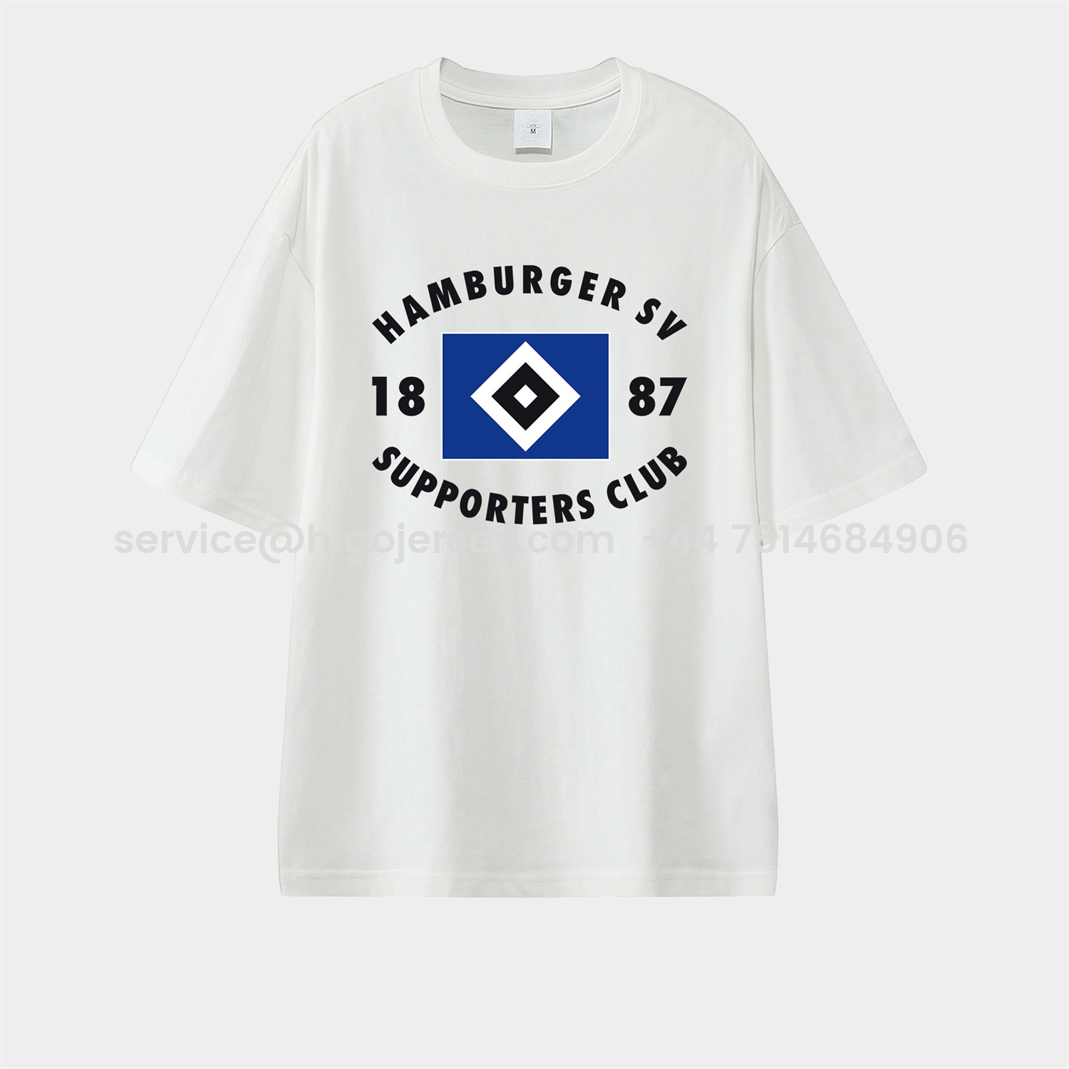 Higojerseys-Hamburger SV 1887 Supporters Club Unisex Pure Cotton T-shirt