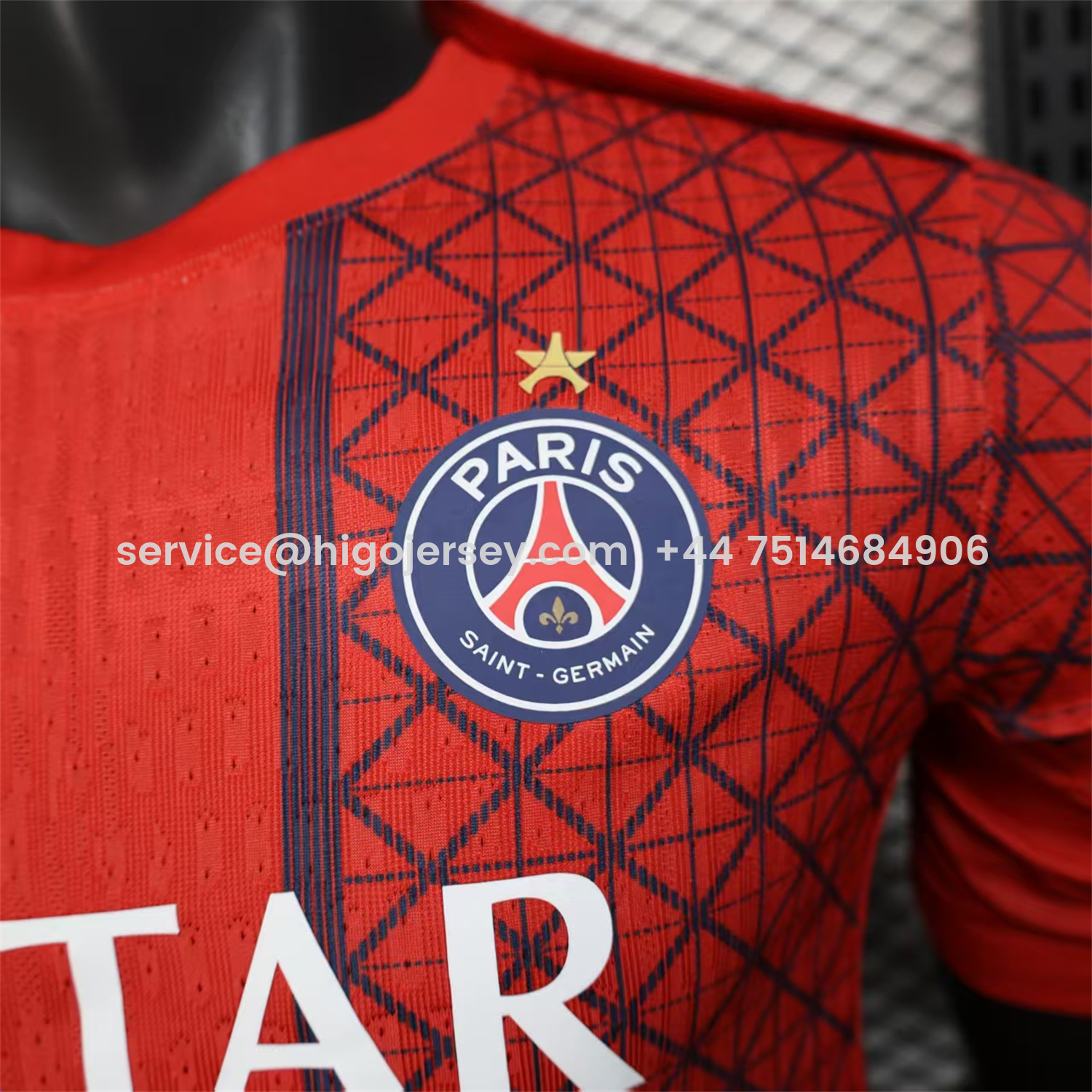 Higojerseys-Paris Saint-Germain PSG 25-26 One Star Red Special Edition Jersey - Player Version