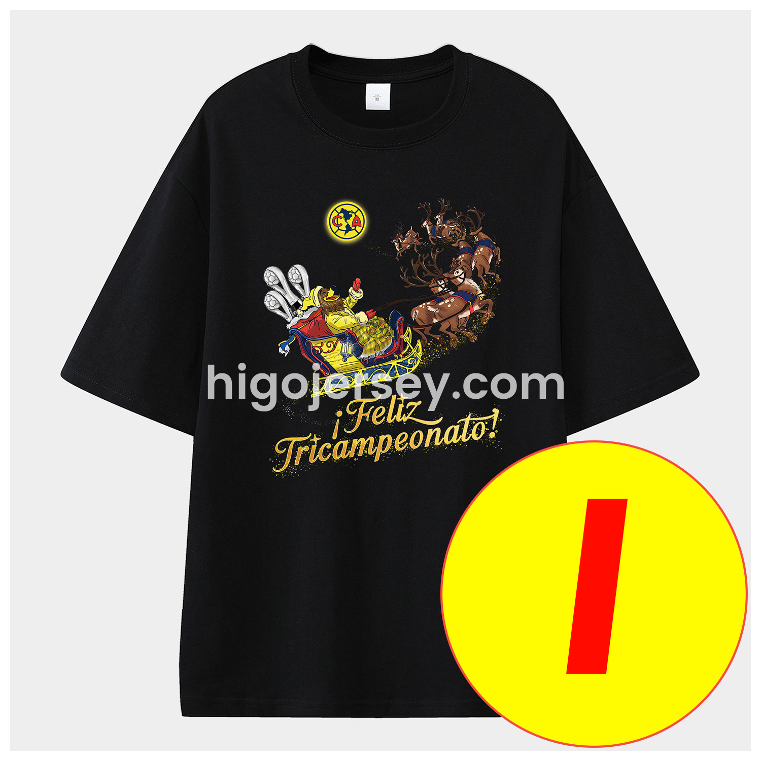 Higojerseys-Club América Triple Championship Unisex Pure Cotton T-shirt
