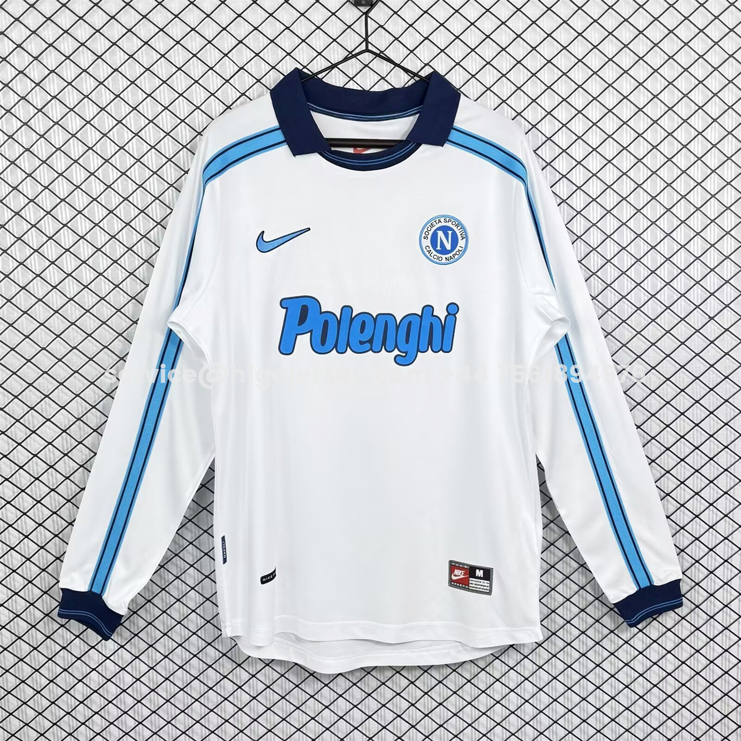 Higojerseys-Retro Napoli 1998-99 Away Long Sleeves Jersey