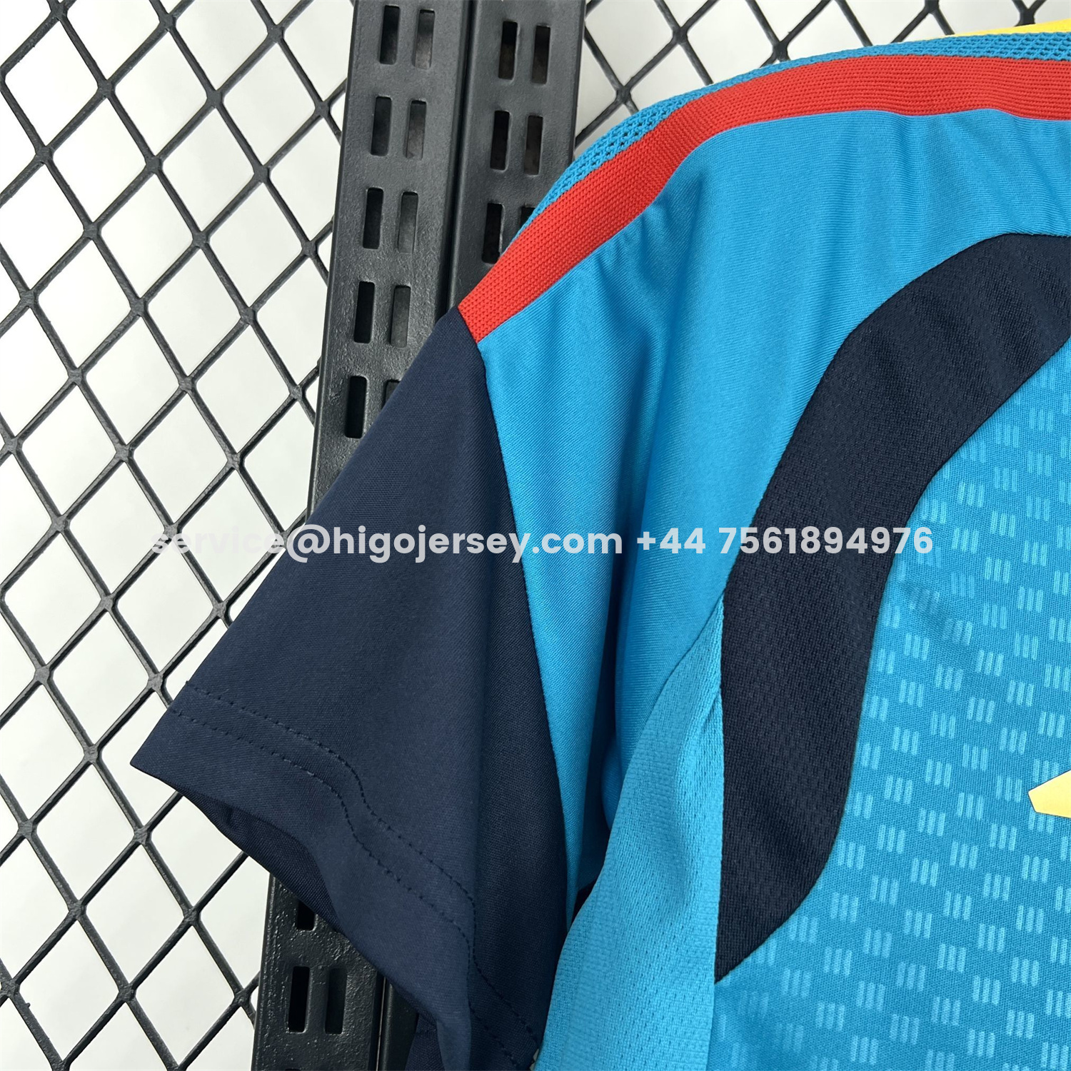 Higojerseys-Spain 2026 Lake Blue Pre-Match Training Jersey - Fans Version