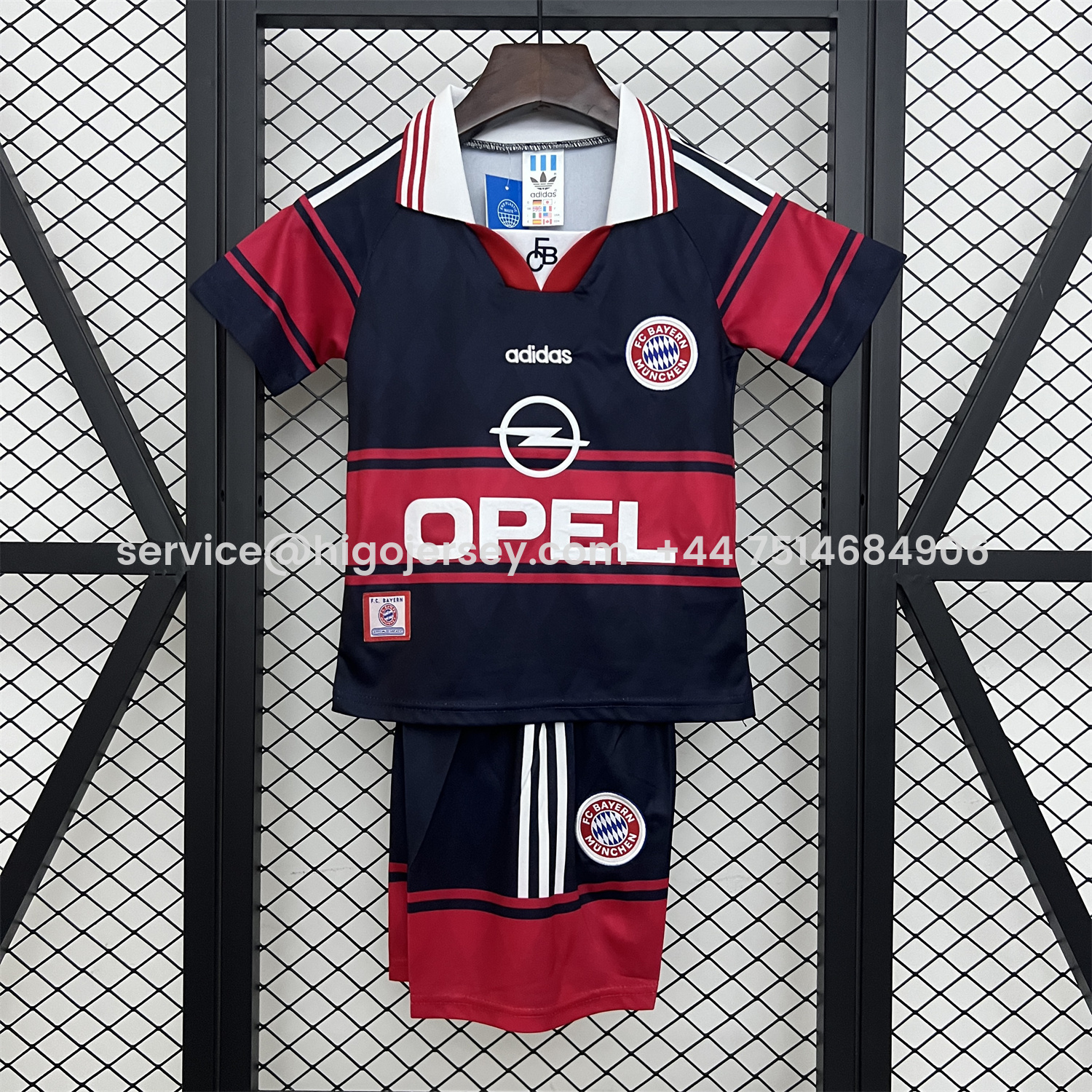 Higojerseys-Retro Bayern Munich 1997-99 Home Kids Kit